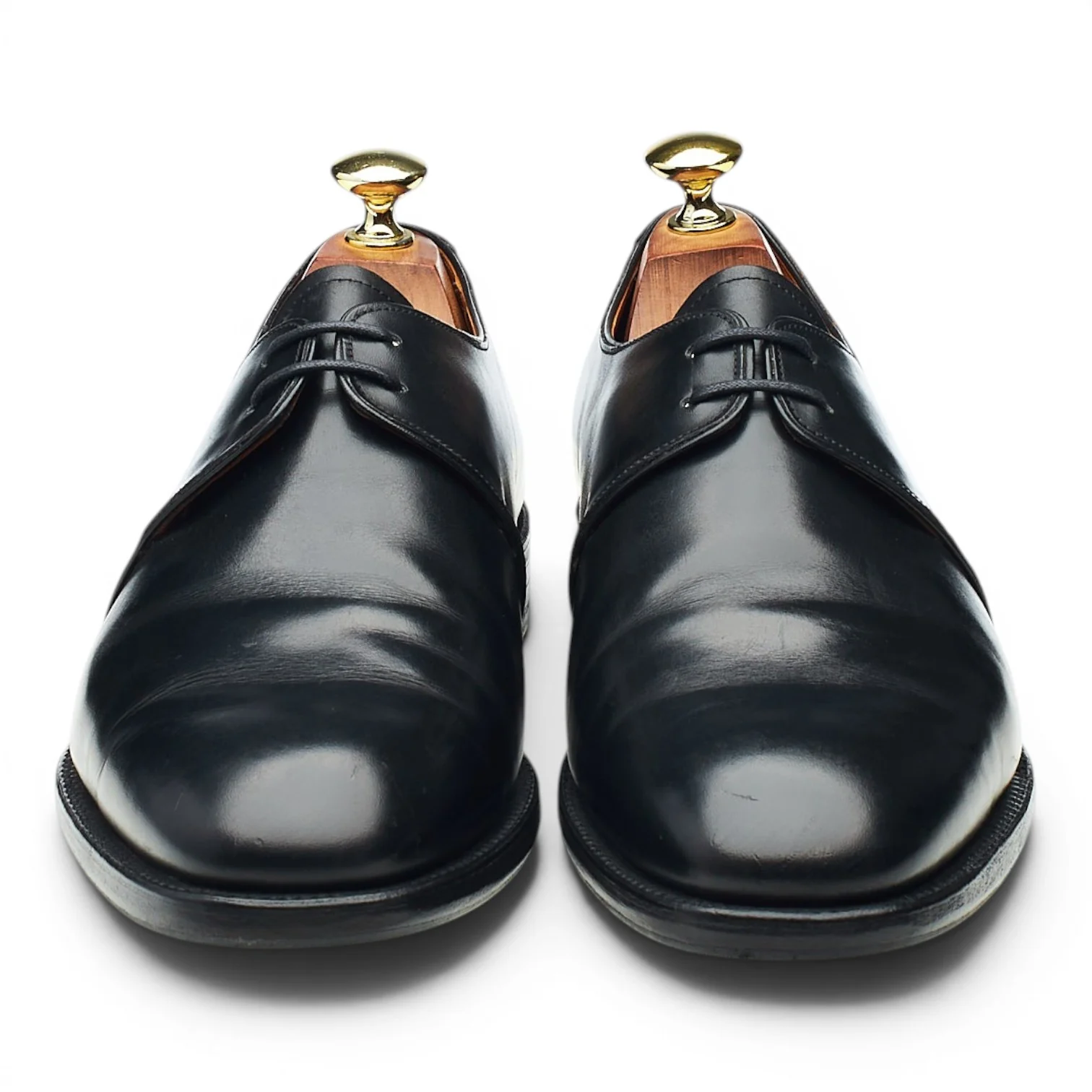 Black Leather Derby UK 7 F - Image 2