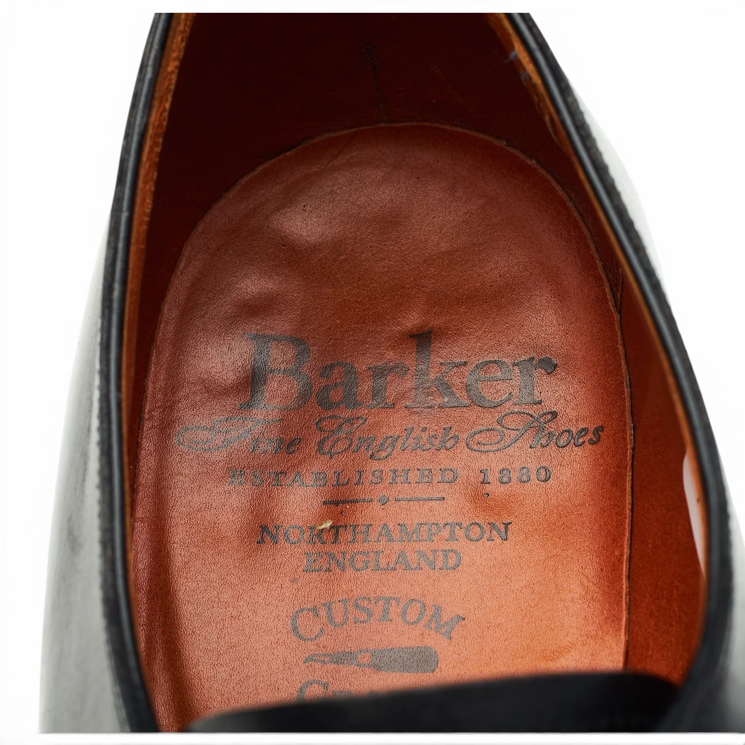 Black Leather Derby UK 7 F - Image 6