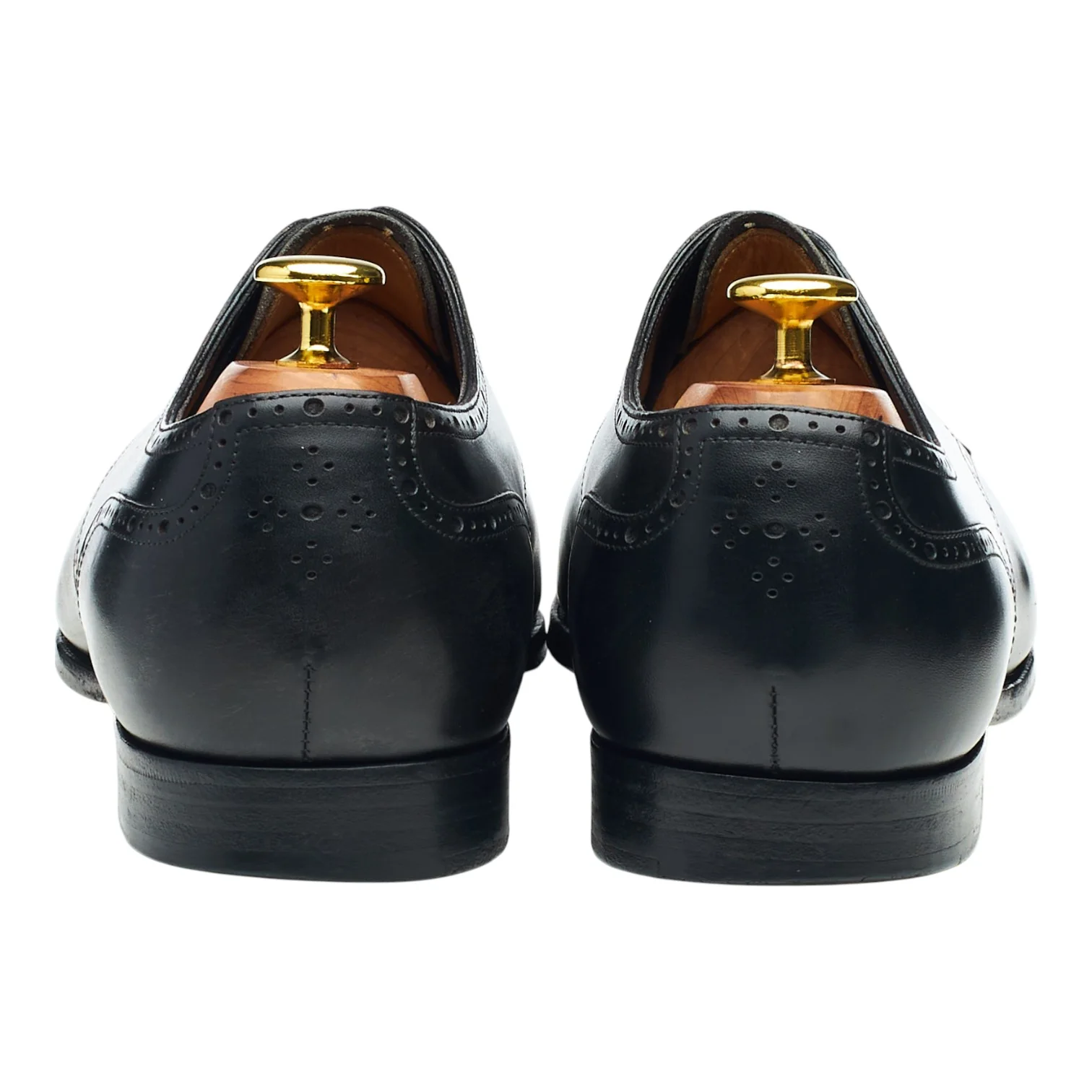 Black Leather Cap Toe Derby UK 8 F - Image 4
