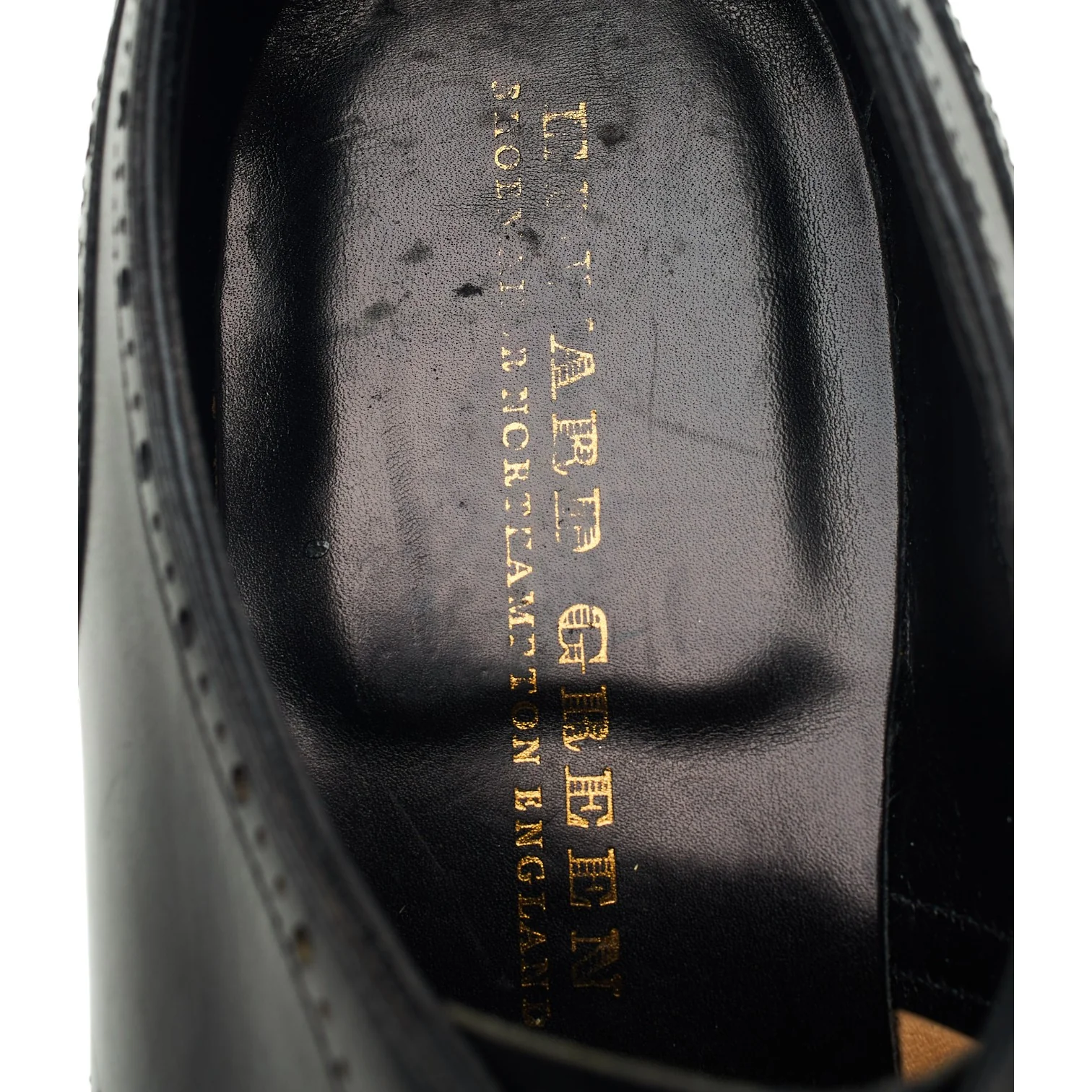 Black Leather Cap Toe Derby UK 8 F - Image 6