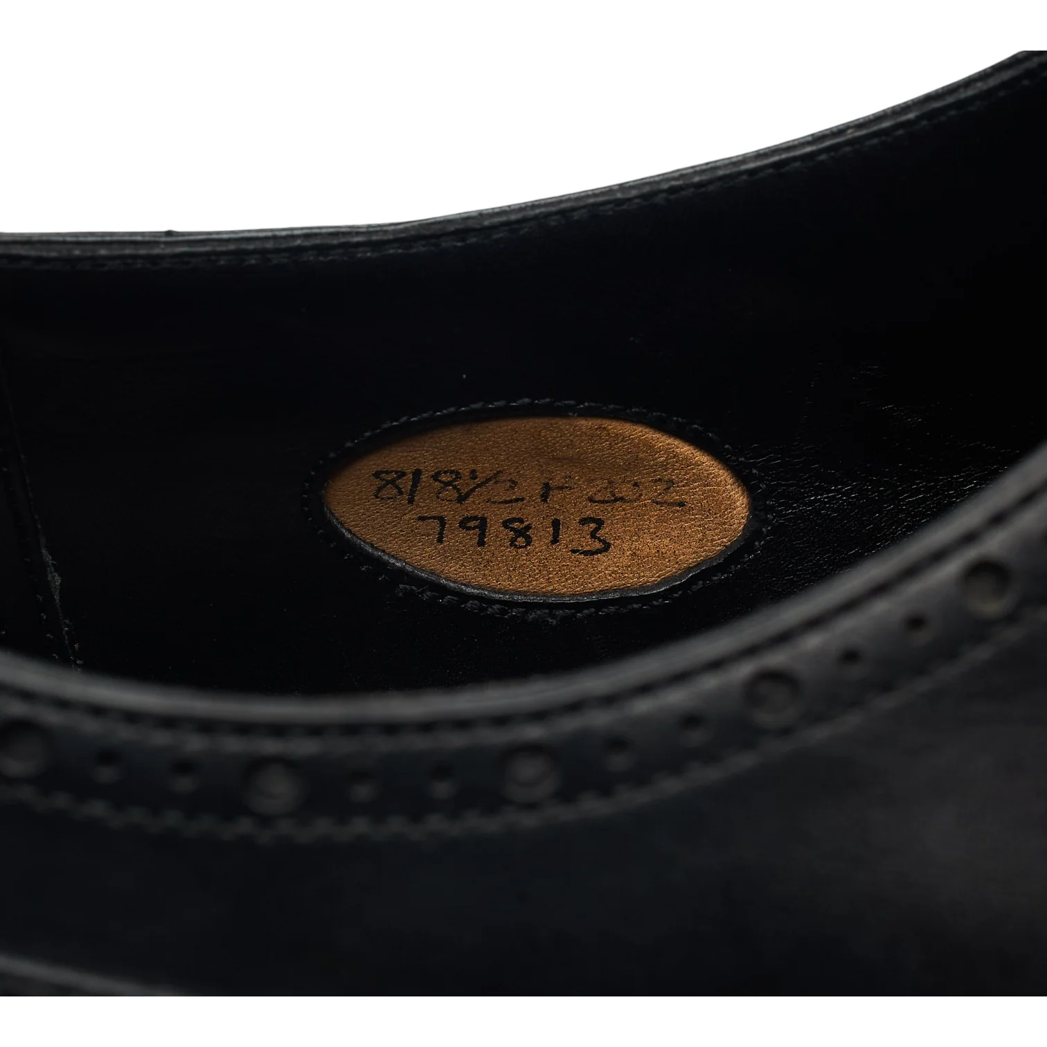Black Leather Cap Toe Derby UK 8 F - Image 7