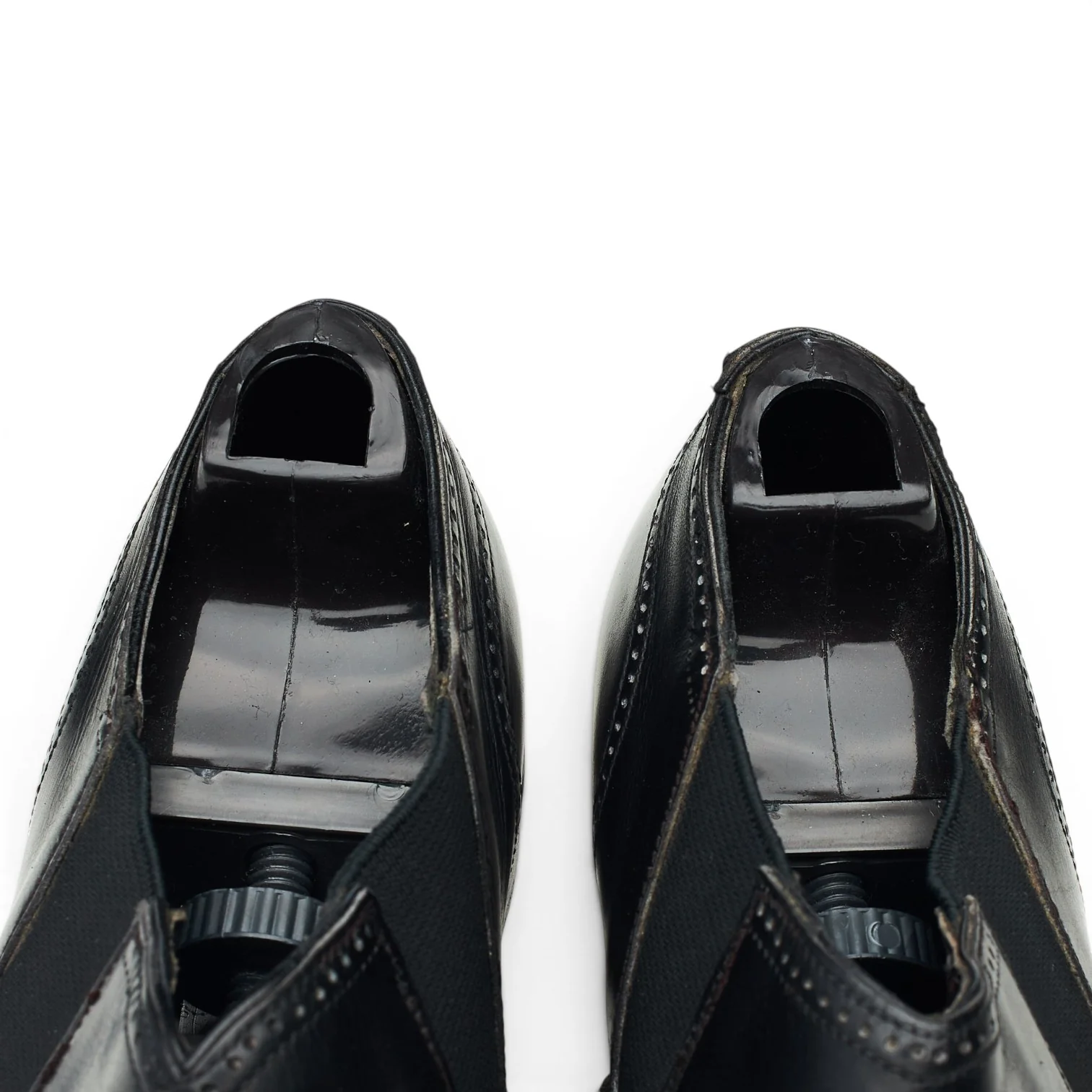 Black Leather Lazyman Slip On Brogue Loafers UK 6.5 E - Image 6