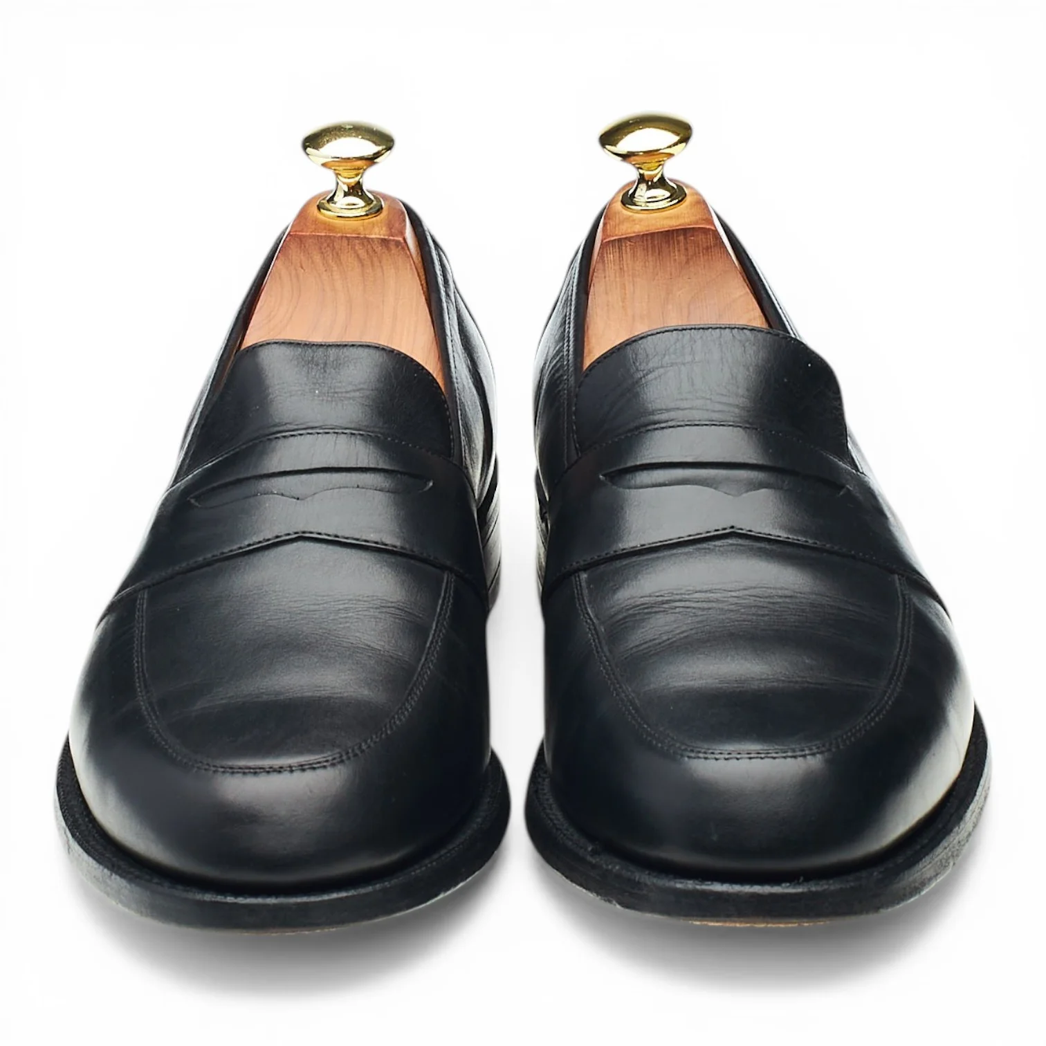 Black Leather Loafers UK 6.5 G - Image 2