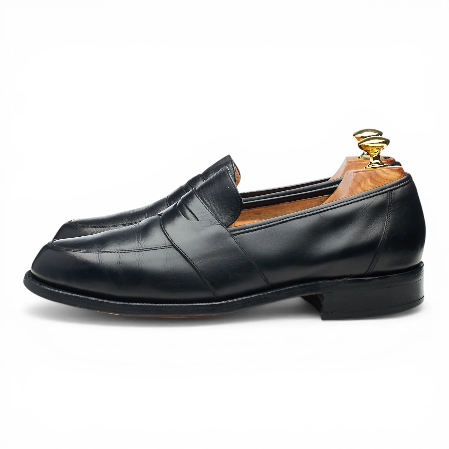 Black Leather Loafers UK 6.5 G - Image 3