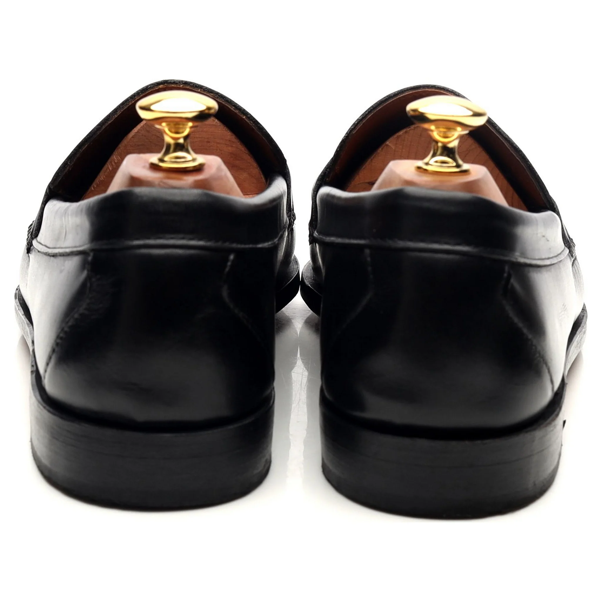 Black Leather Loafers UK 10 US 10.5 - Image 4