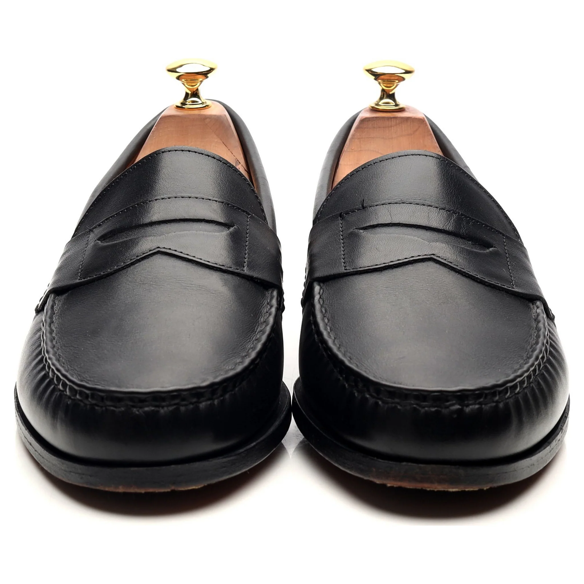 Black Leather Loafers UK 10 US 10.5 - Image 8