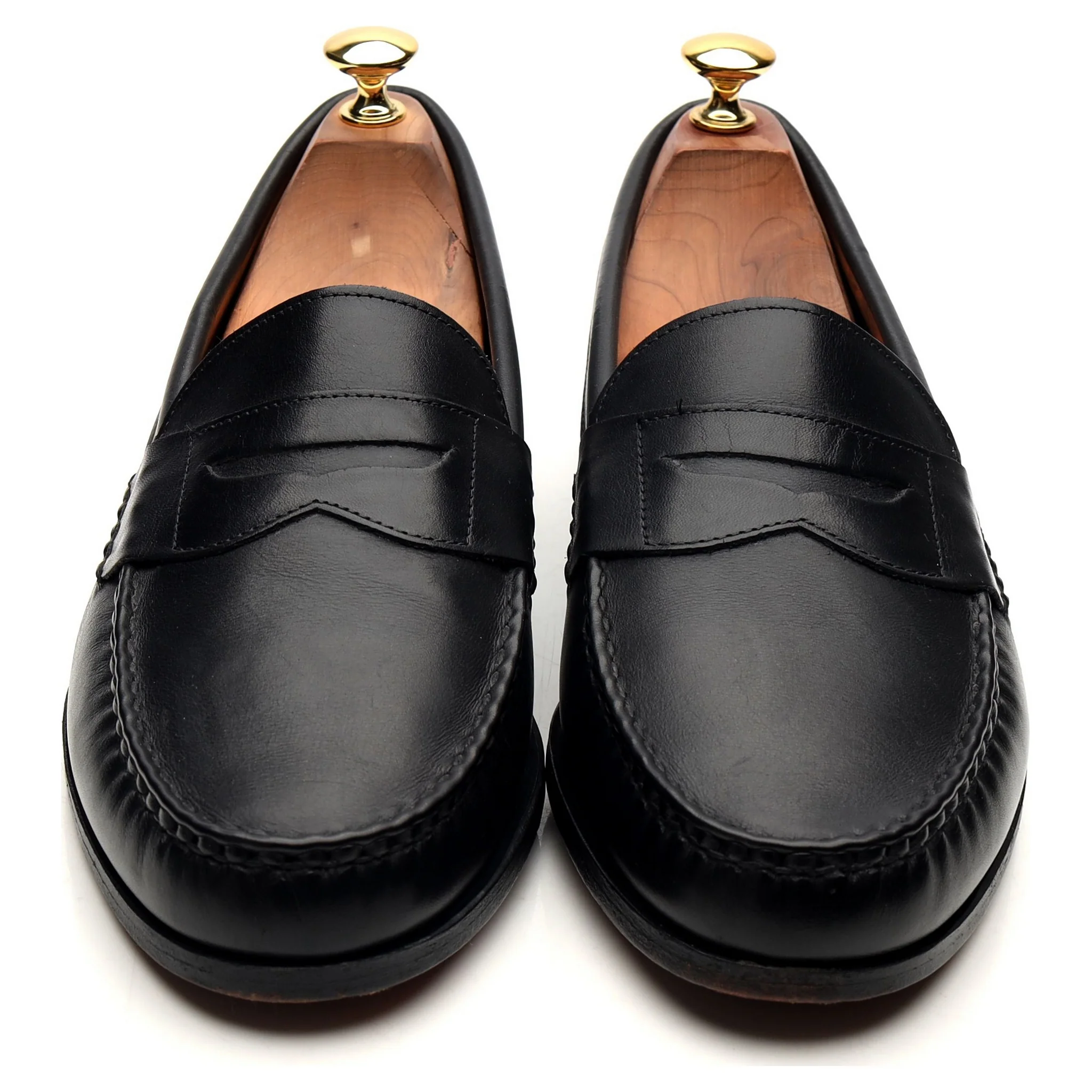 Black Leather Loafers UK 10 US 10.5 - Image 9
