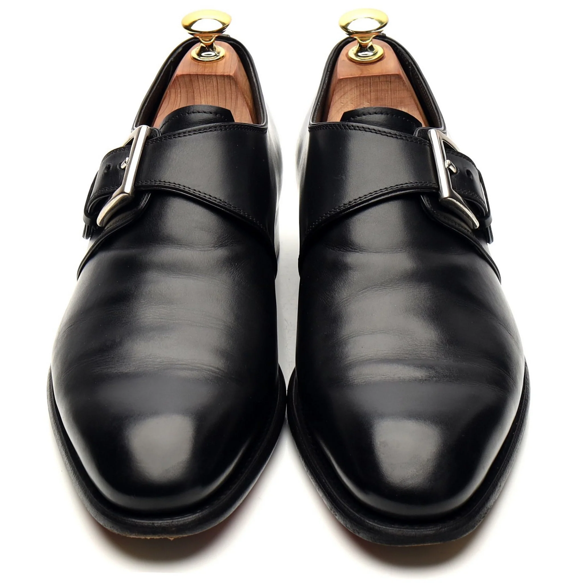 Black Leather Monk Strap UK 7 F - Image 2