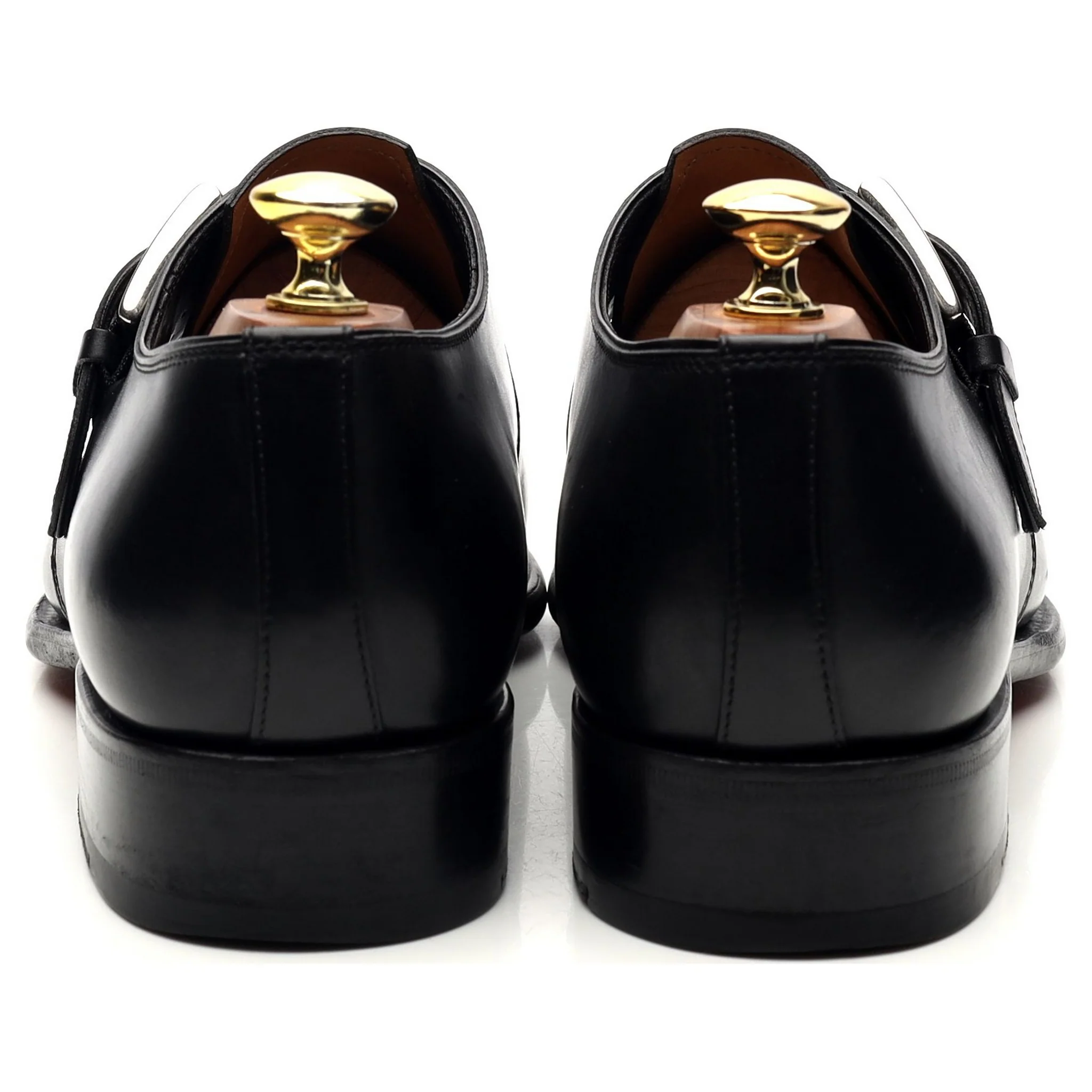 Black Leather Monk Strap UK 7 F - Image 4