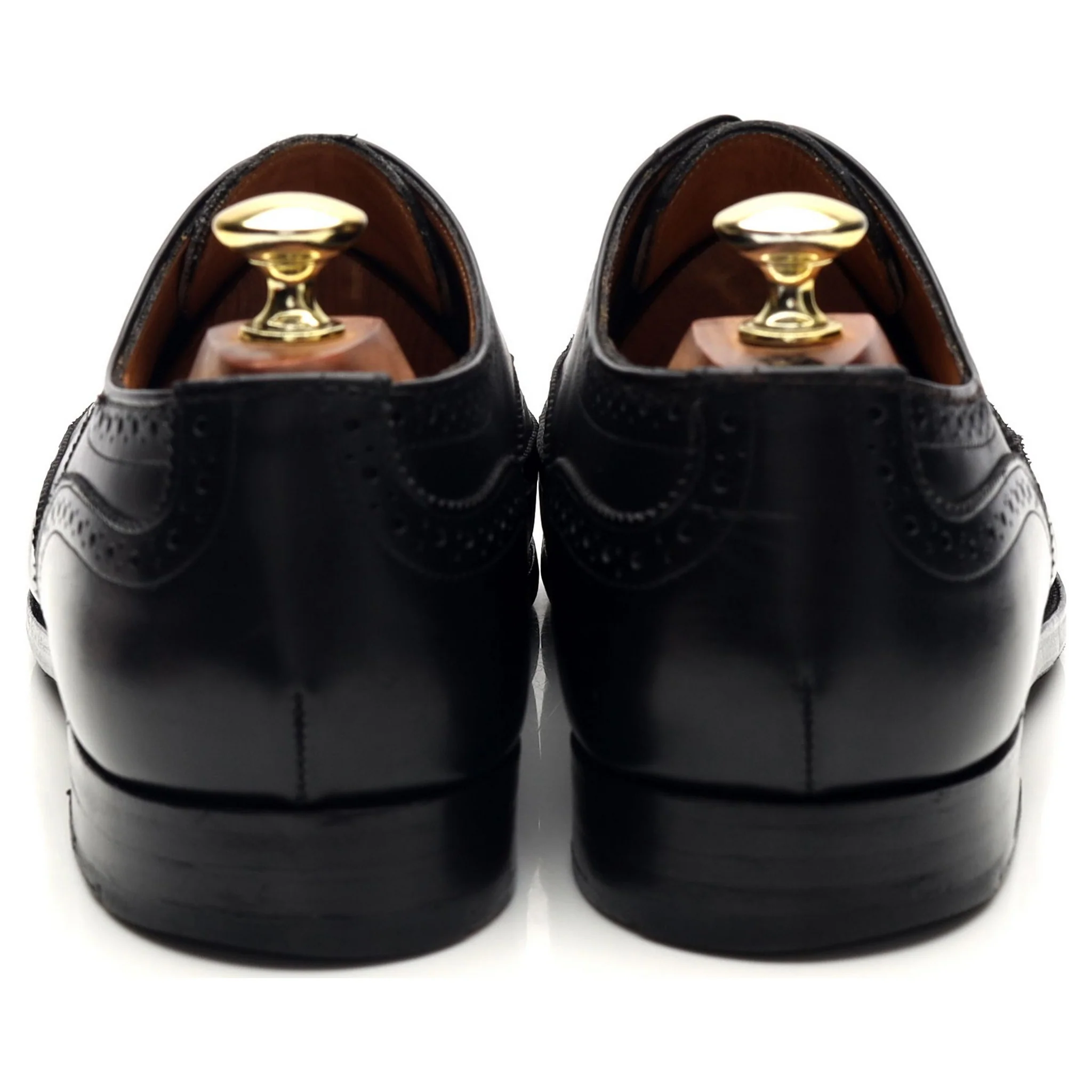 Black Leather Oxford Brogues UK 7 - Image 5