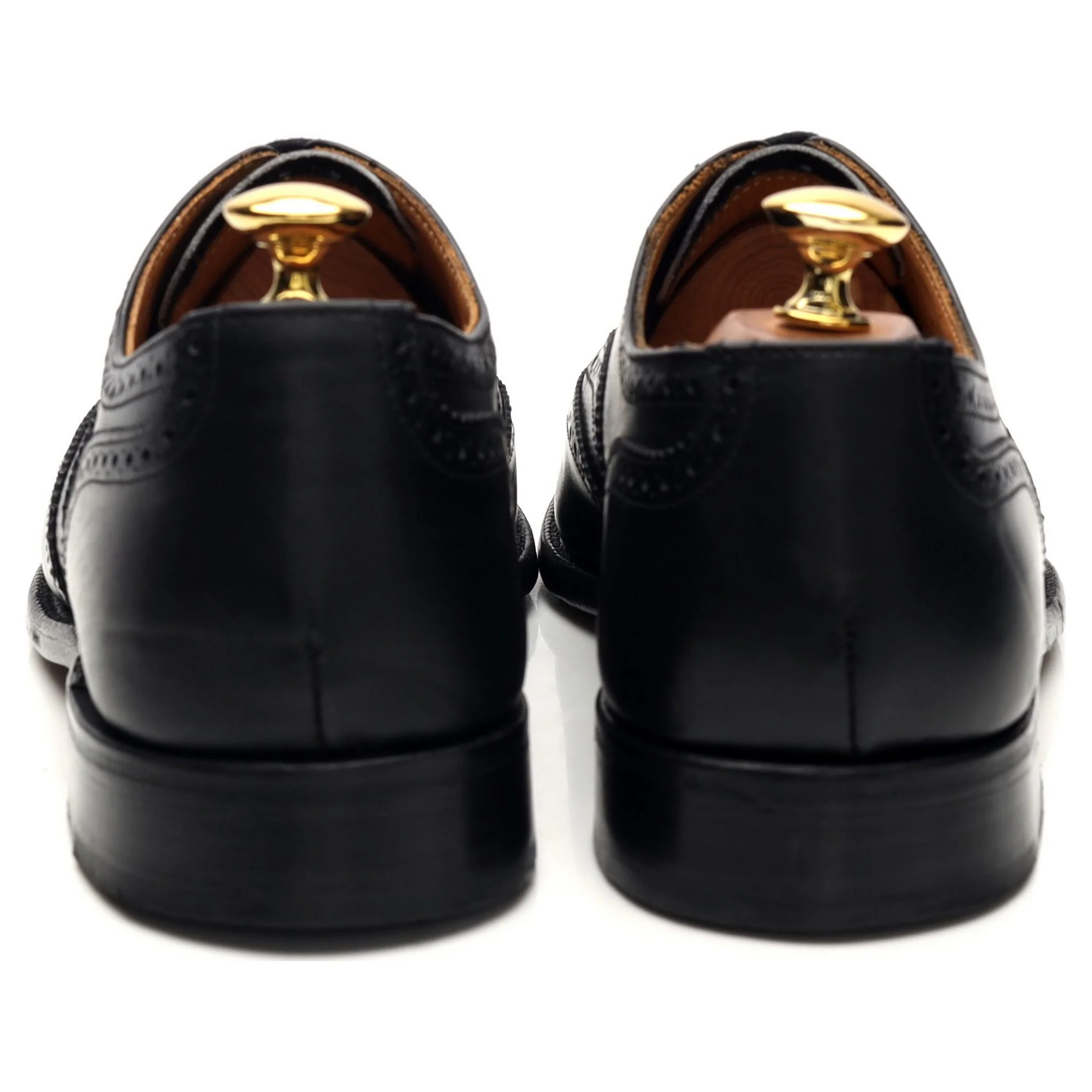 Black Leather Oxford Brogues UK 6.5 - Image 4