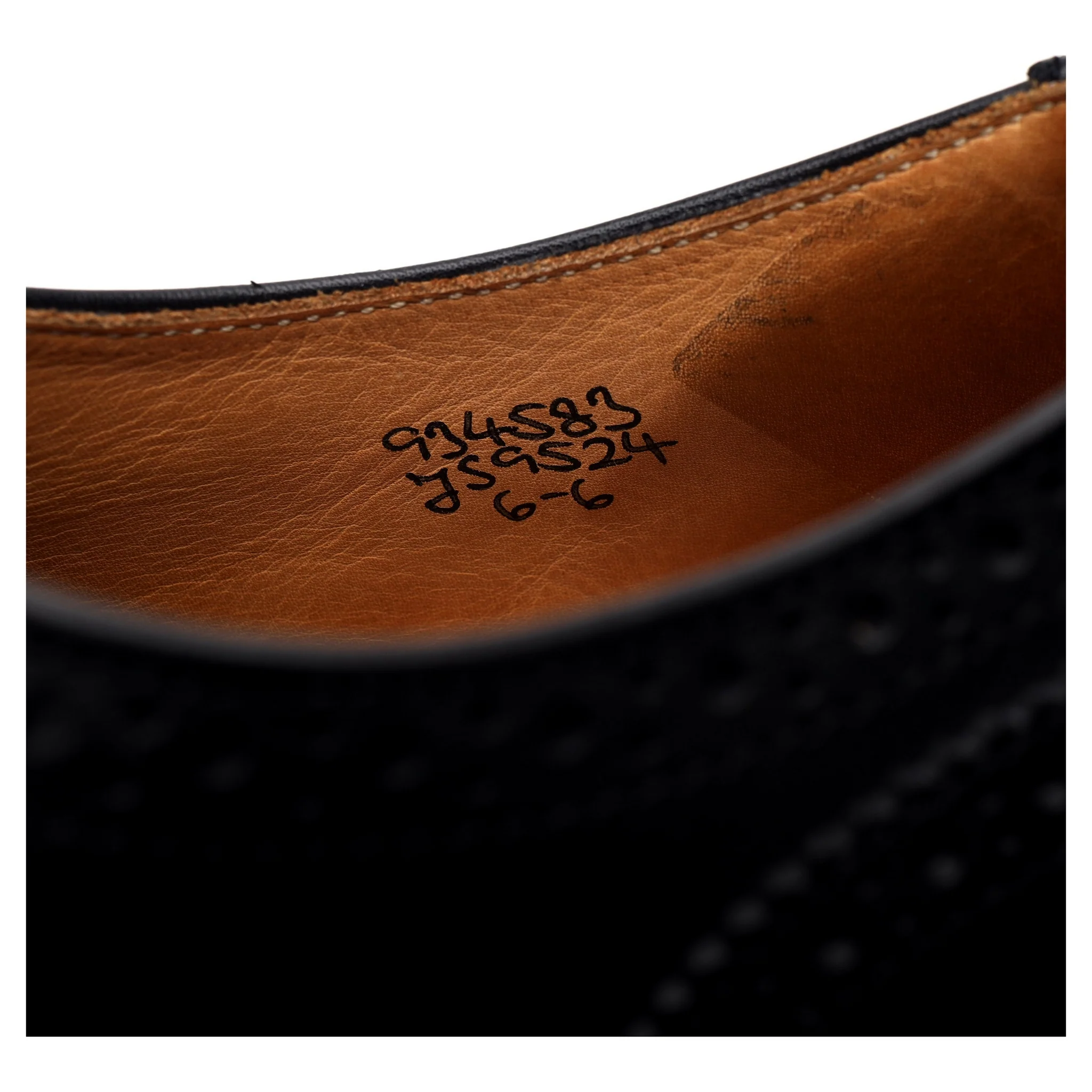 'Epsom' Black Leather Oxford Brogues UK 6 - Image 7