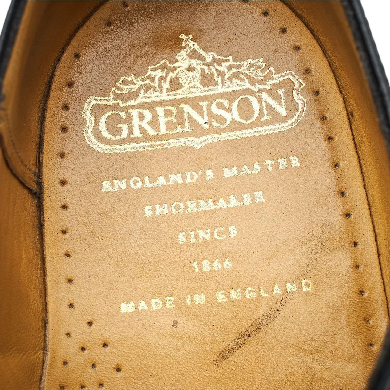 Black Leather Oxford Semi Brogues UK 7.5 G - Image 6