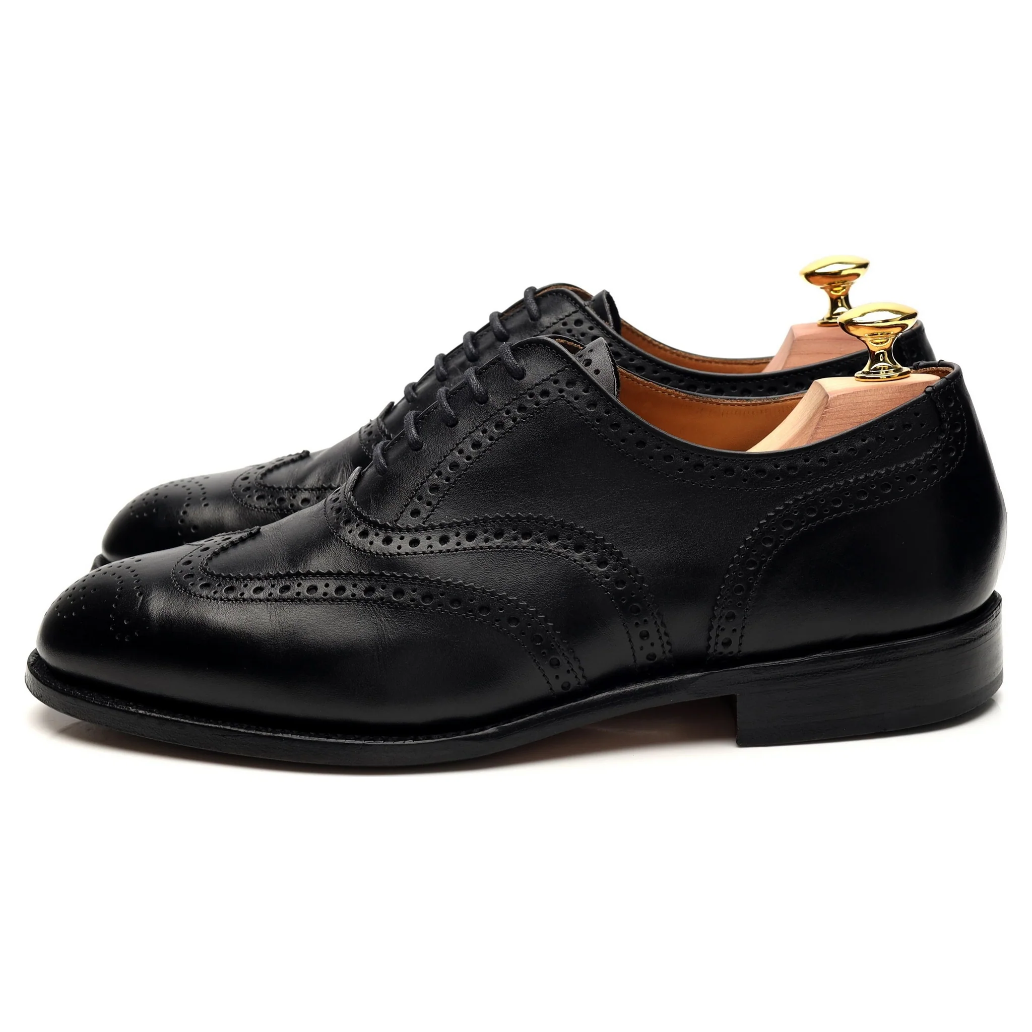 'Epsom' Black Leather Oxford Brogues UK 7 - Image 3