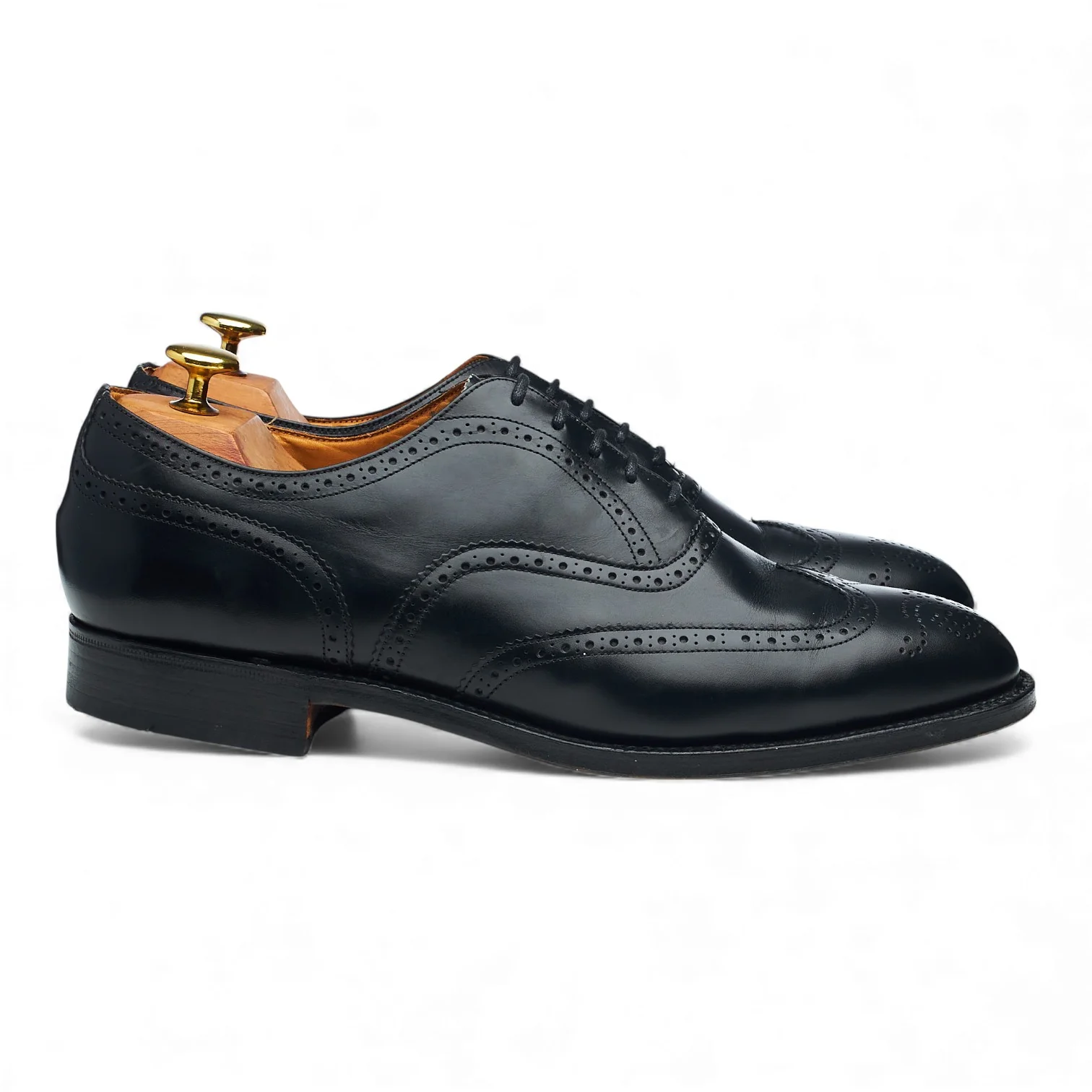 Black Leather Oxford Brogues UK 8.5 F