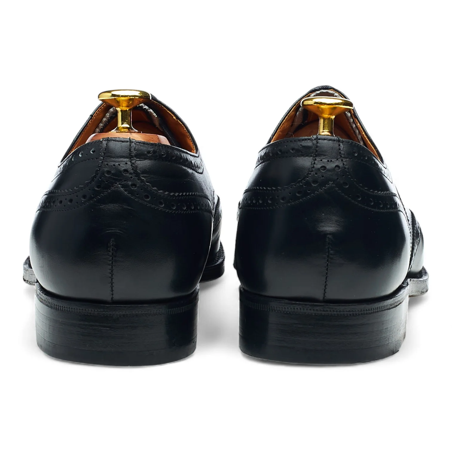 Black Leather Oxford Brogues UK 8.5 F - Image 4