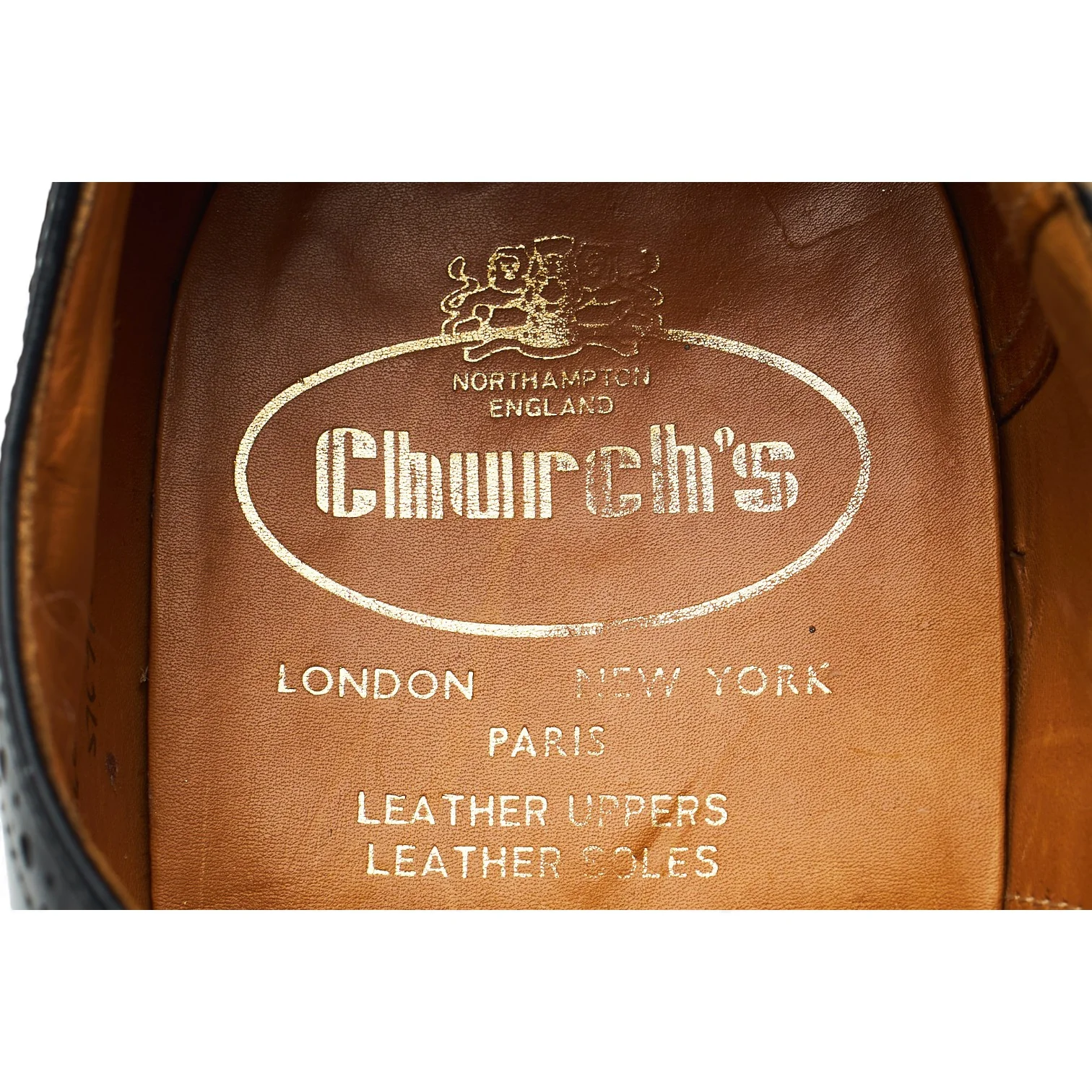 Black Leather Oxford Brogues UK 8.5 F - Image 6