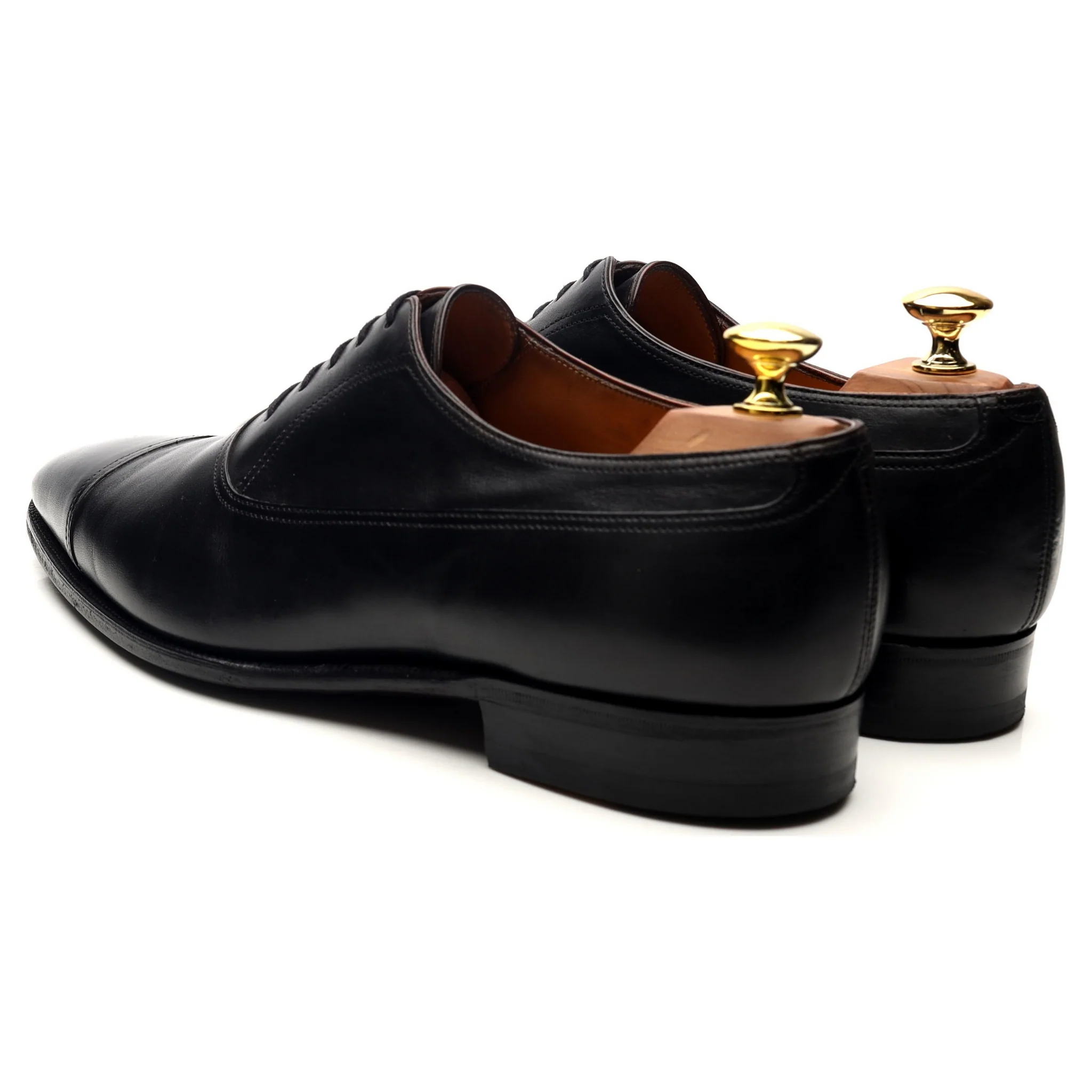 Black Leather Oxford UK 8 - Image 3