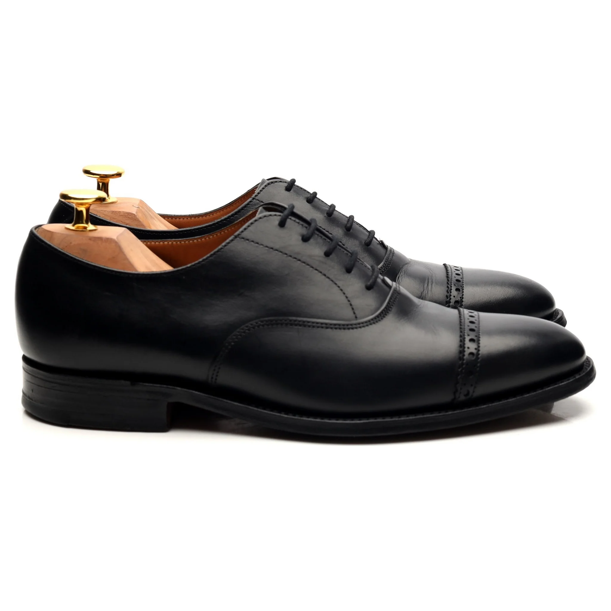 Black Leather Oxford UK 6.5 E - Image 6