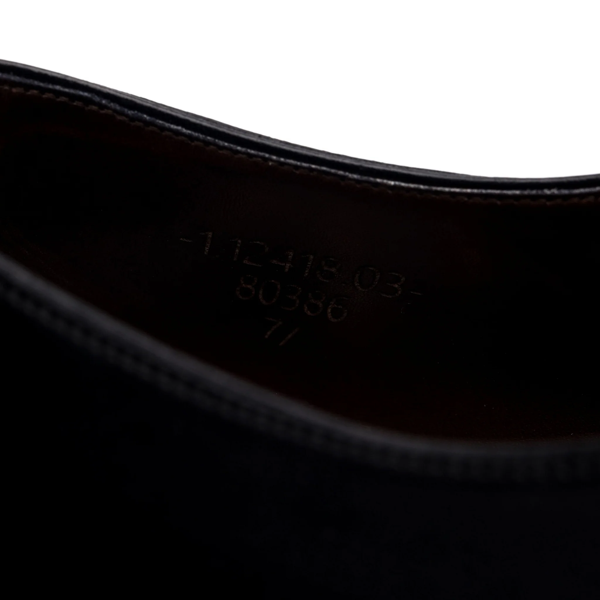 '80386' Black Leather Oxford UK 7.5 - Image 7