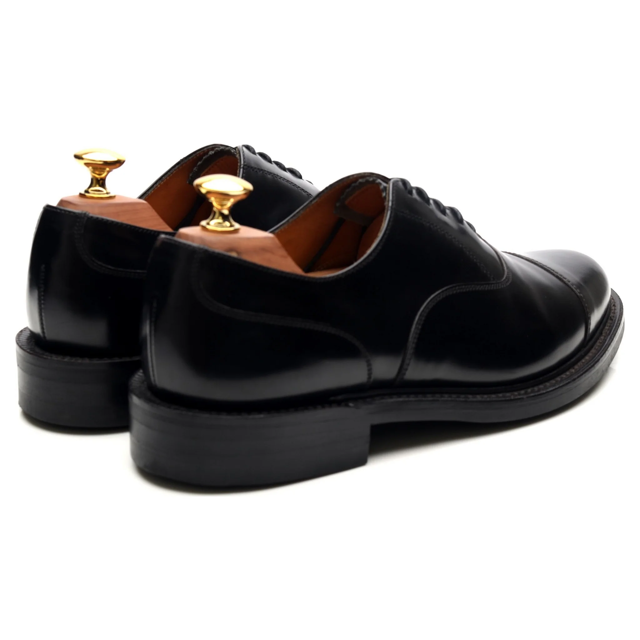 '805' Black Leather Oxford UK 7 F - Image 5
