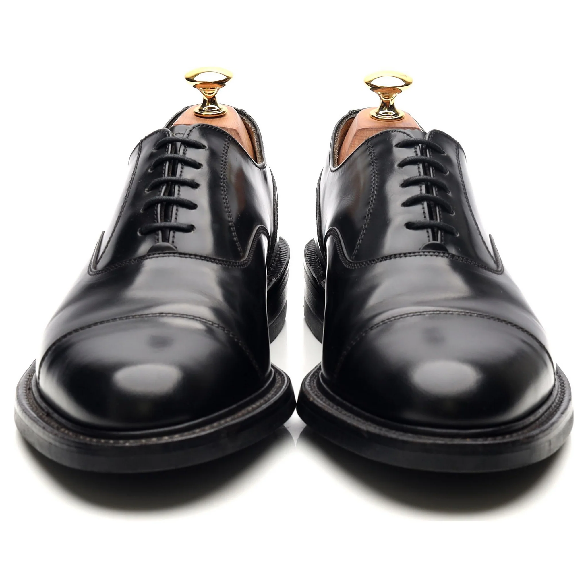 '805' Black Leather Oxford UK 7 F - Image 8