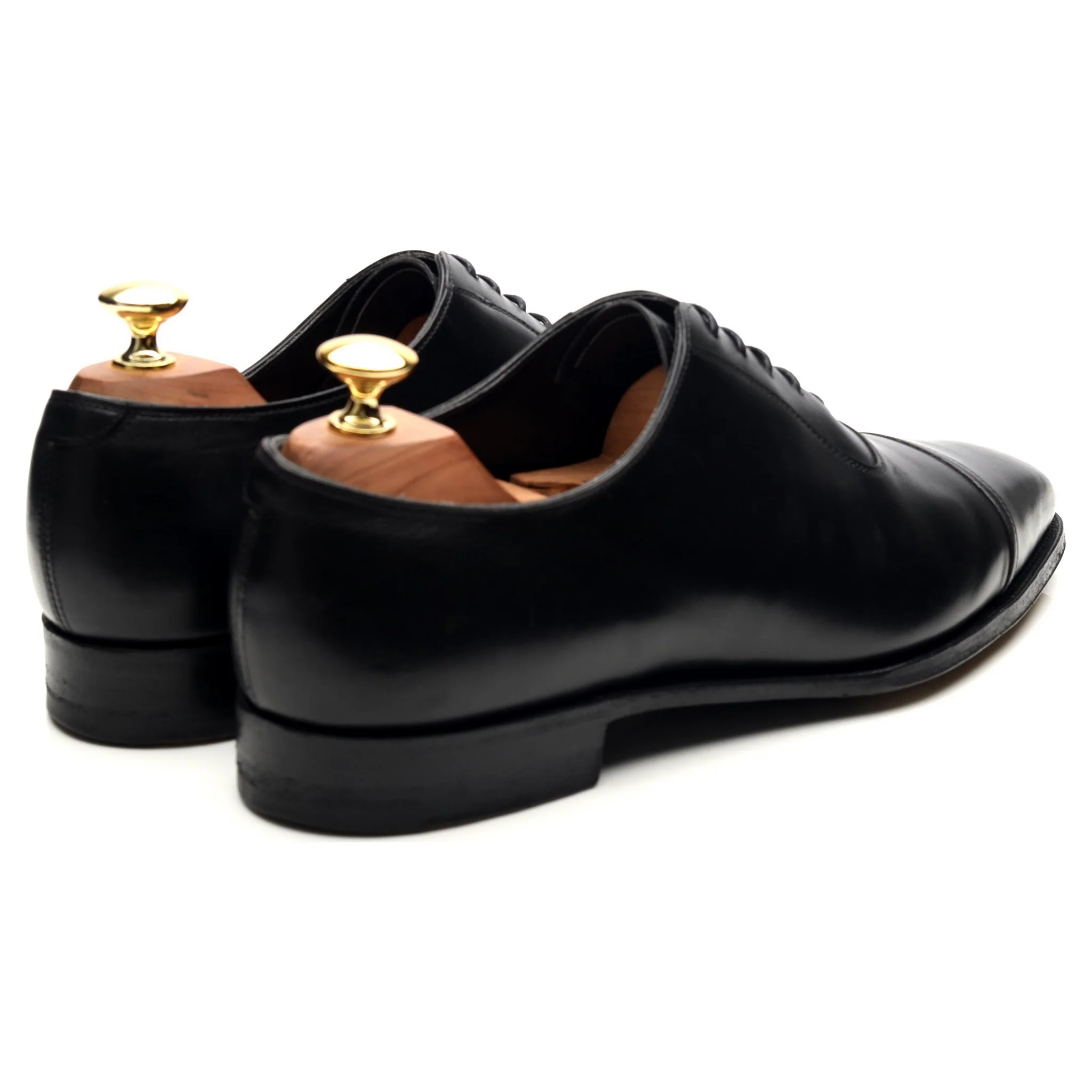 Black Leather Oxford UK 8.5 E - Image 5