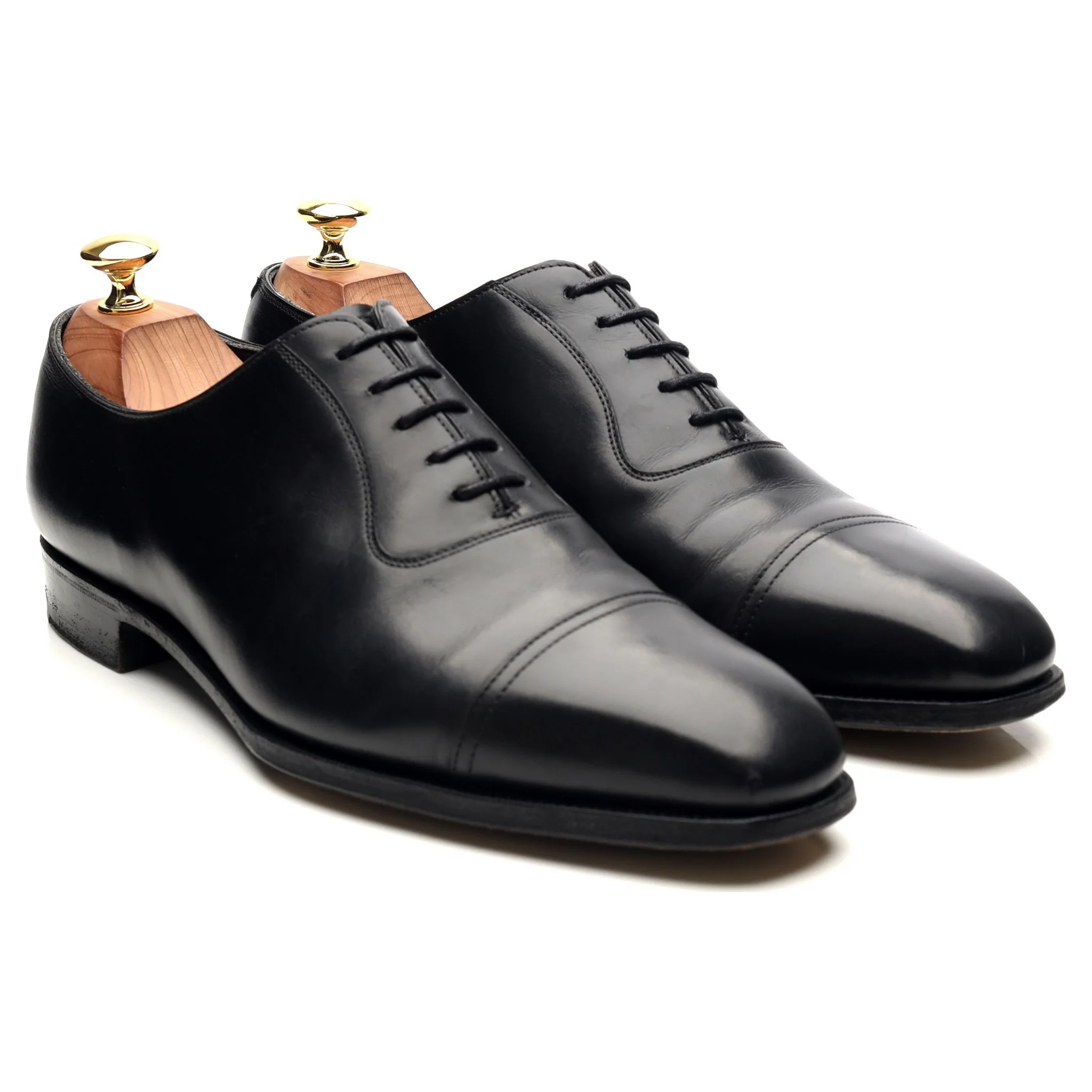 Black Leather Oxford UK 8.5 E - Image 7