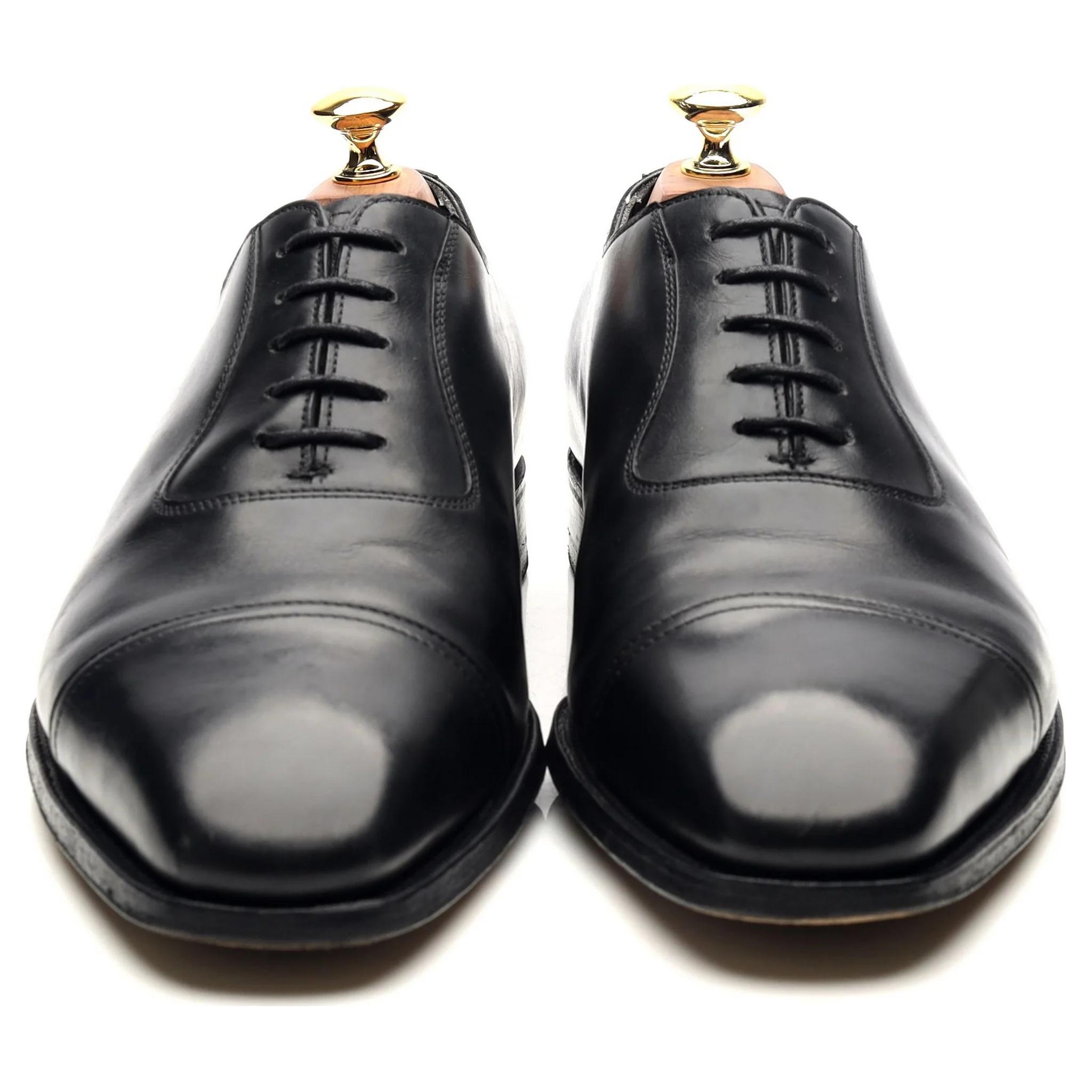 Black Leather Oxford UK 8.5 E - Image 8