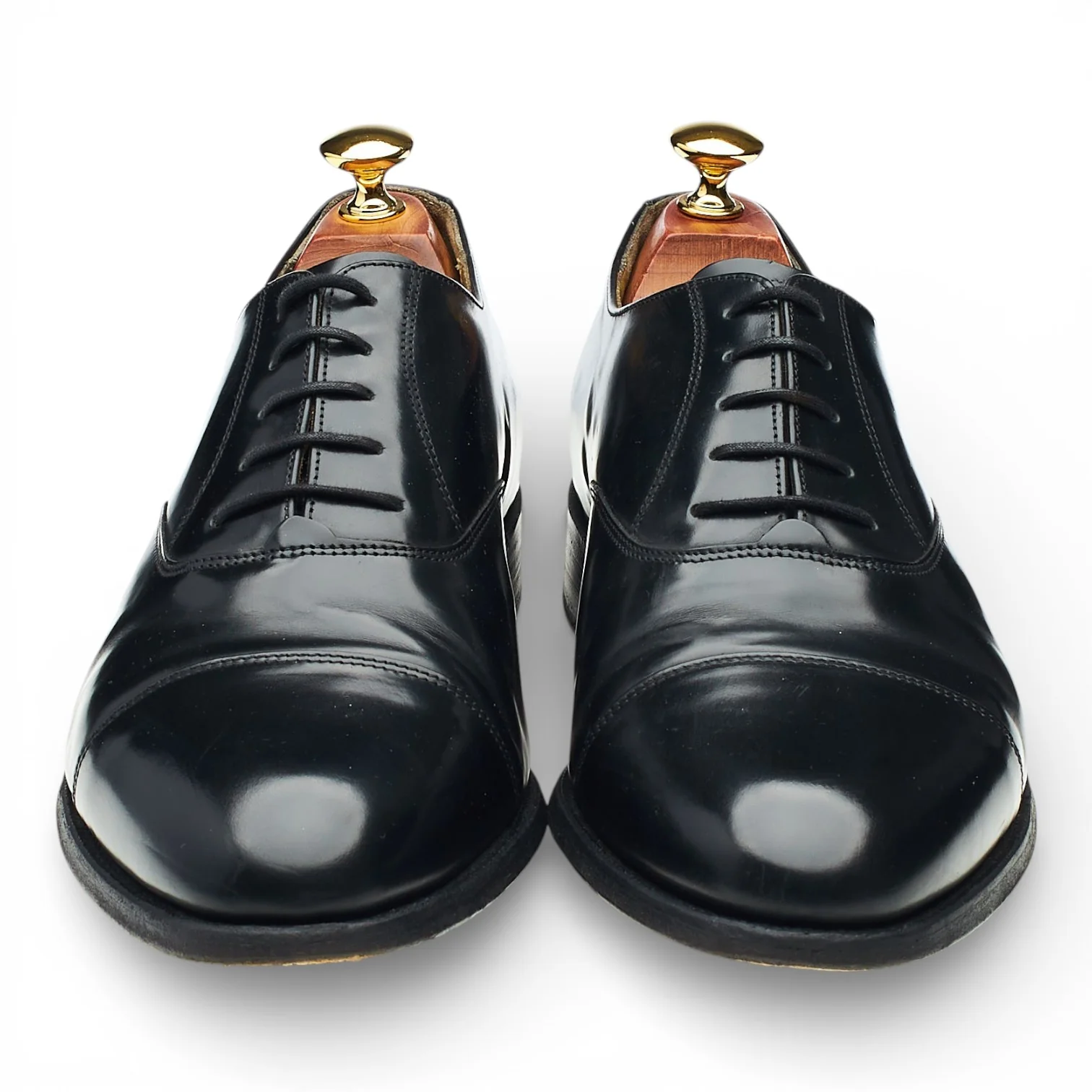 Black Leather Oxford UK 8.5 G - Image 2