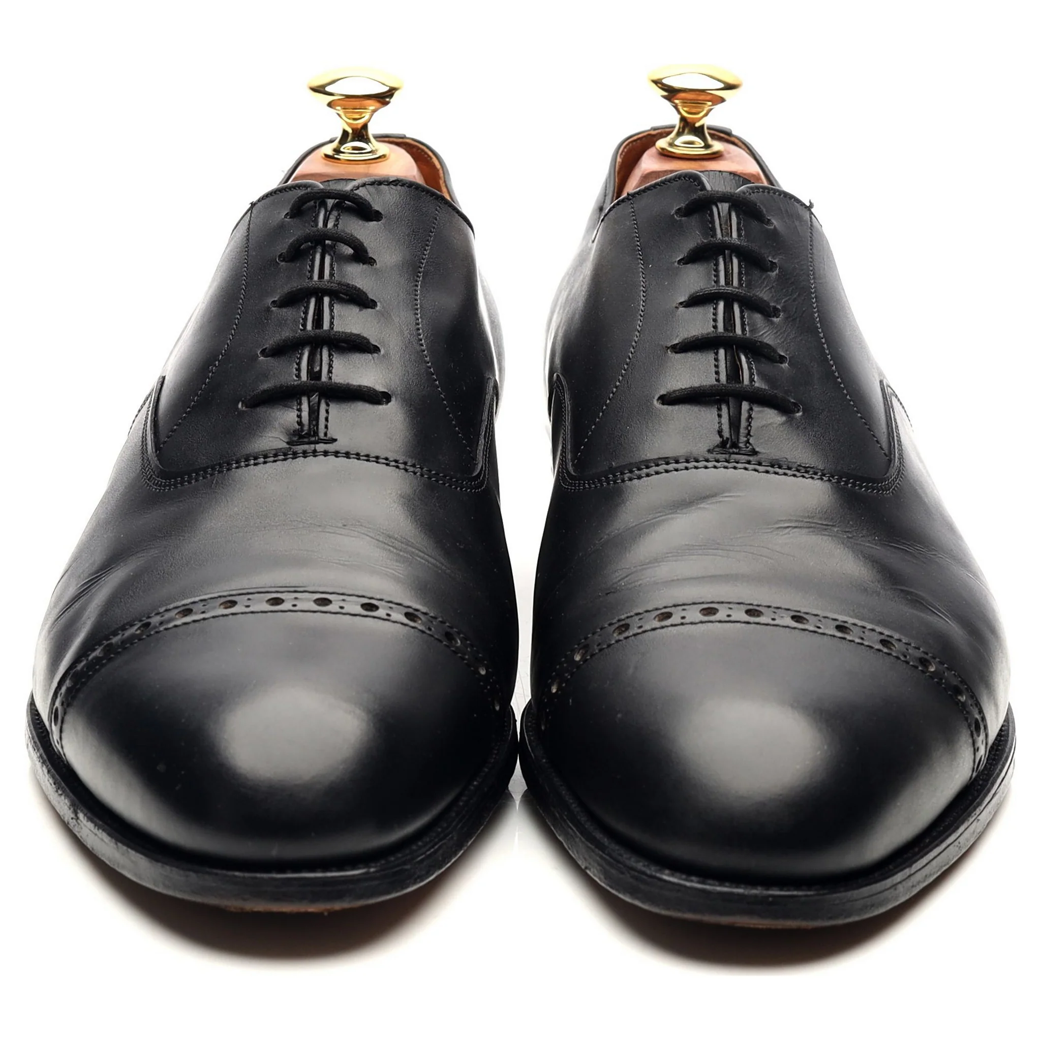 Vintage 'Belmont' Black Leather Oxford UK 9 F - Image 9