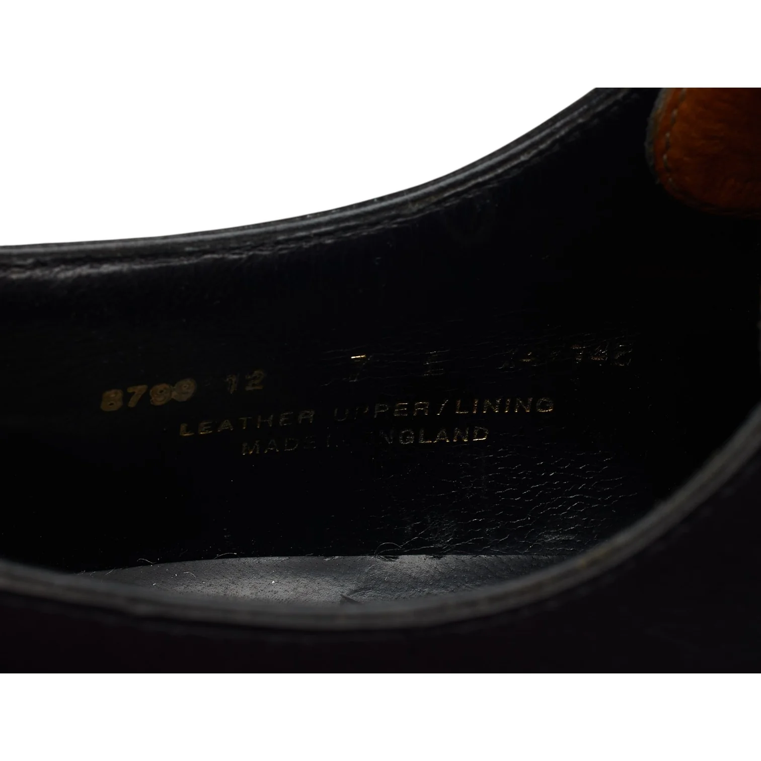 Black Leather Split Toe Derby UK 7 E - Image 8