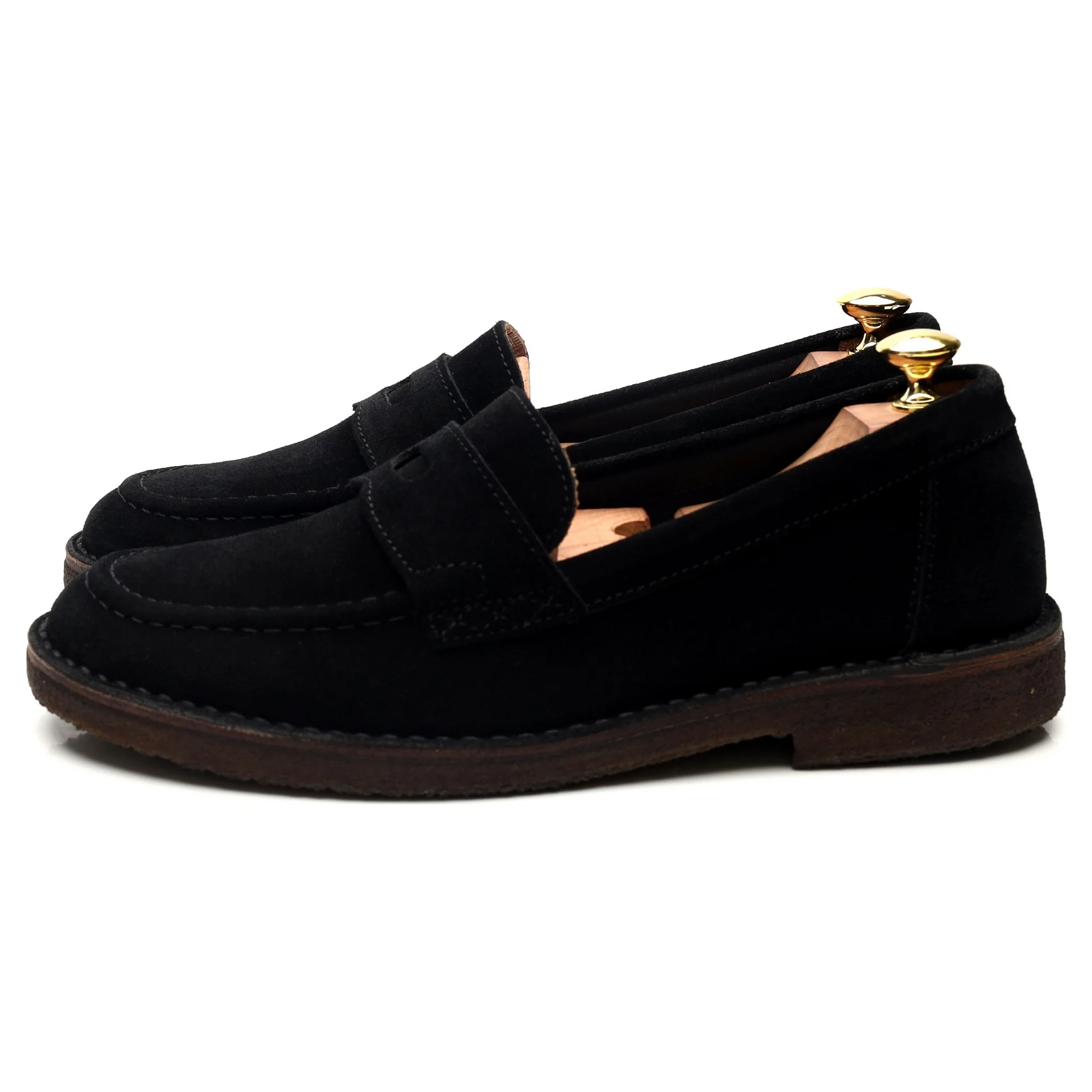 'Canal' Black Suede Loafers UK 8 - Image 2