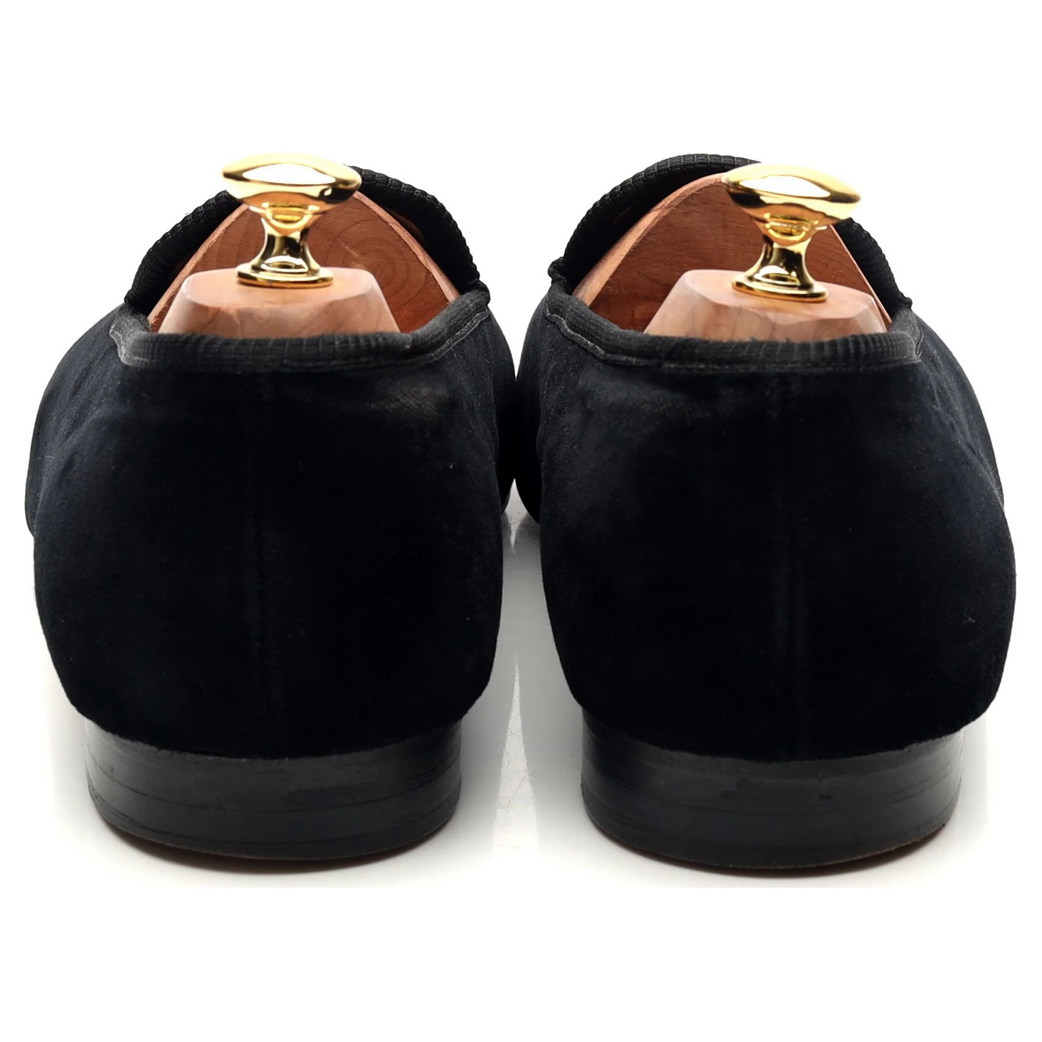 'Lion' Black Velvet Slippers UK 10.5 - Image 4