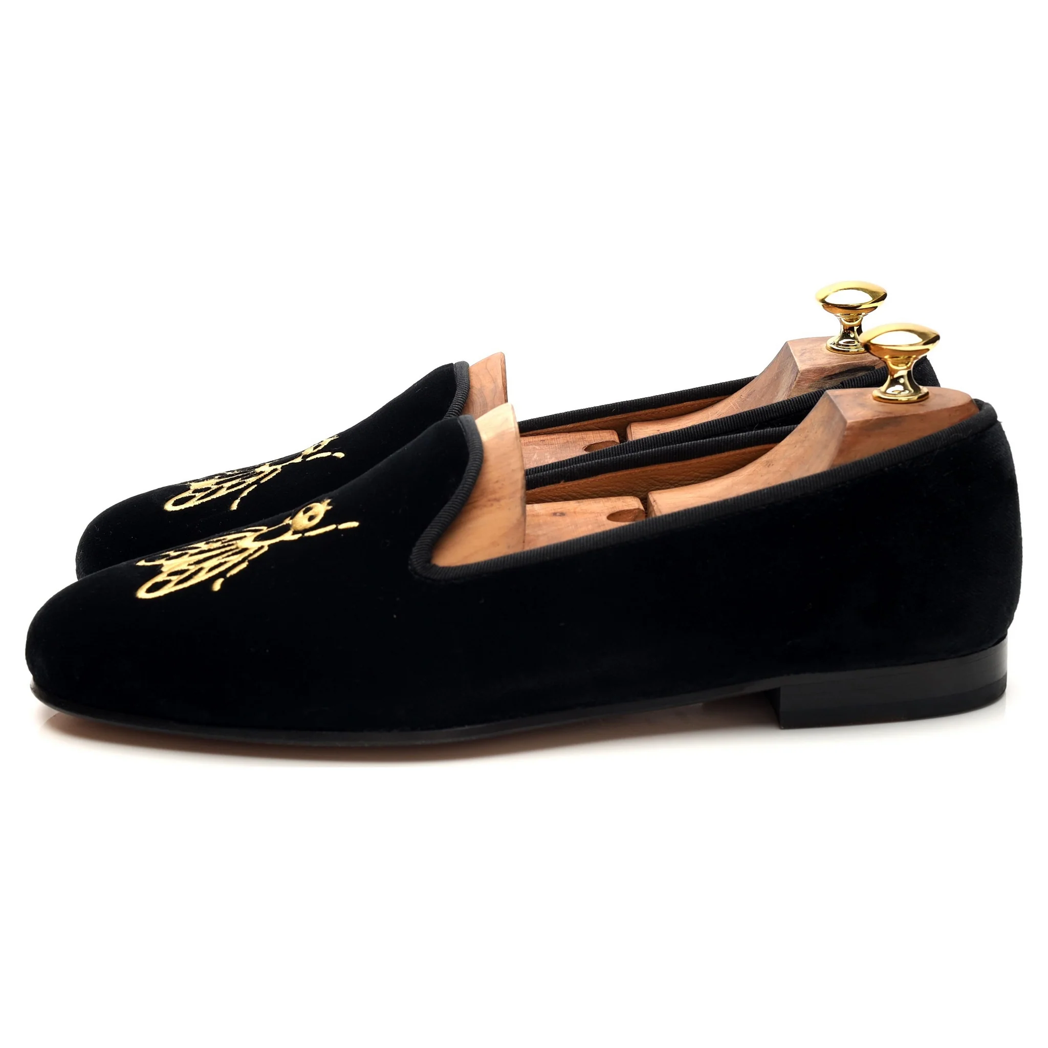 Black Velvet Slippers UK 10.5 - Image 3