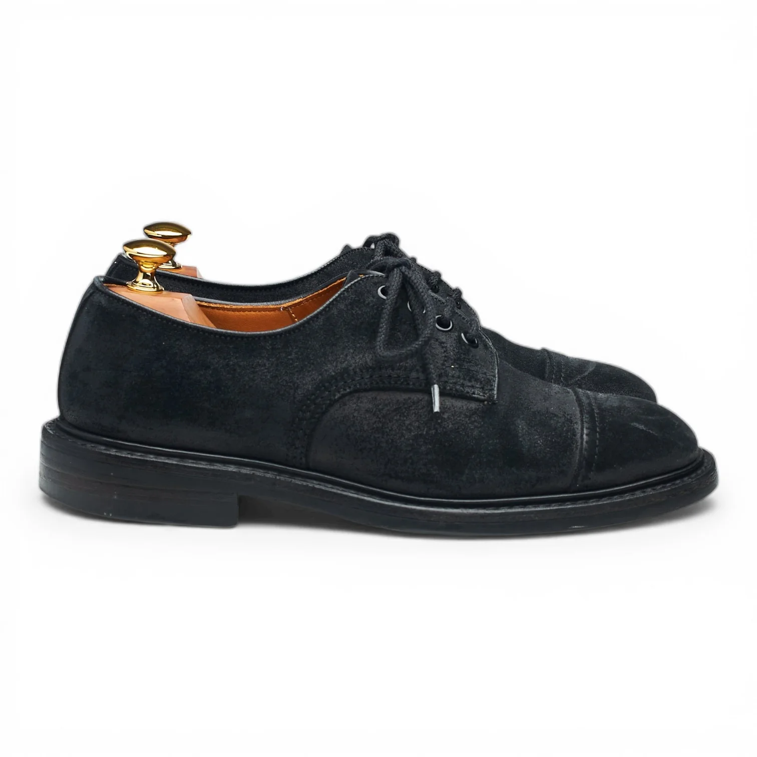 'J5798' Black Waxed Suede Derby UK 6.5