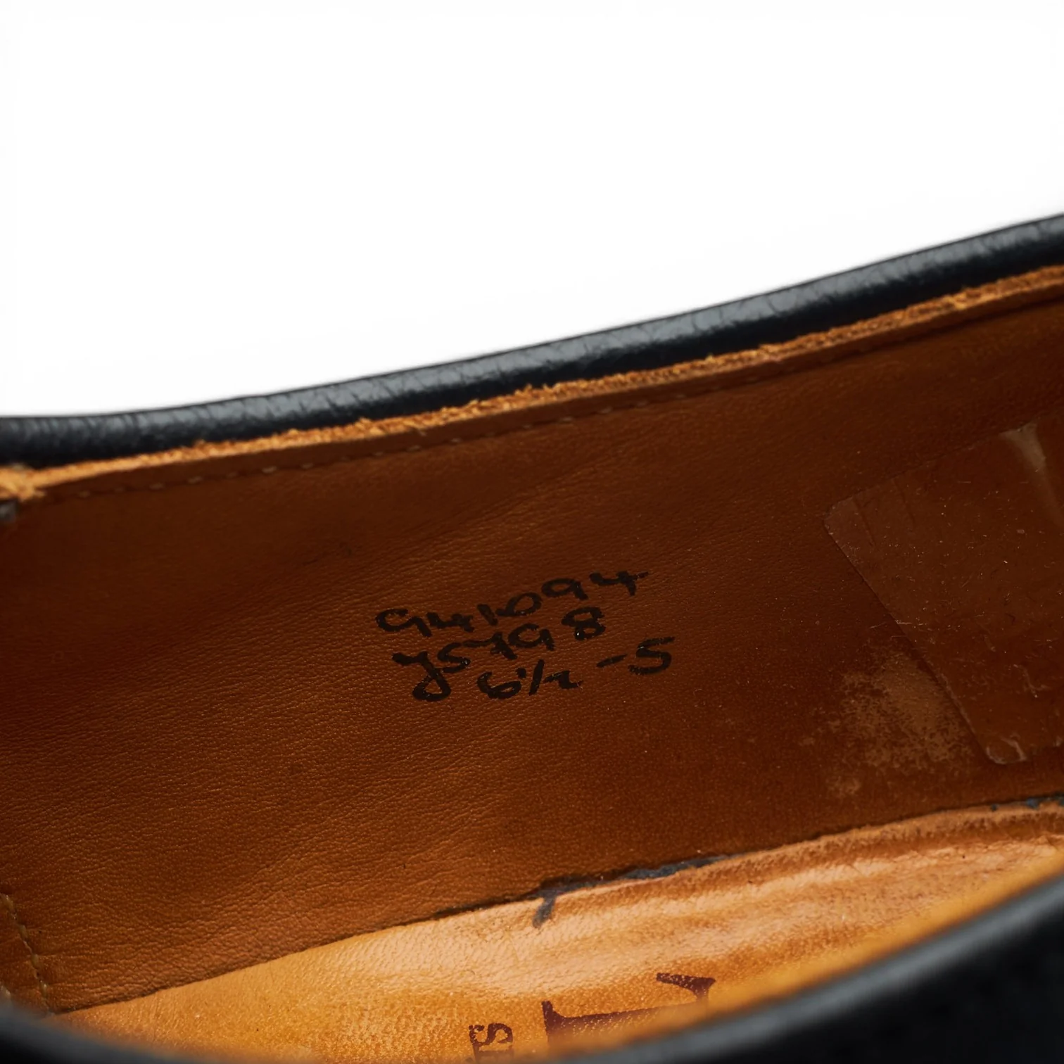 'J5798' Black Waxed Suede Derby UK 6.5 - Image 7