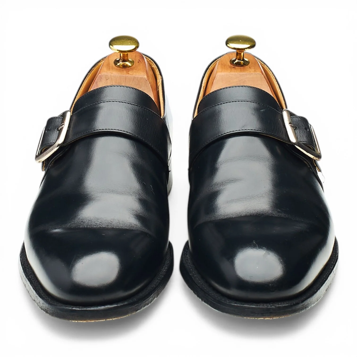 'Blenheim' Black Leather Monk Strap UK 8 F - Image 2