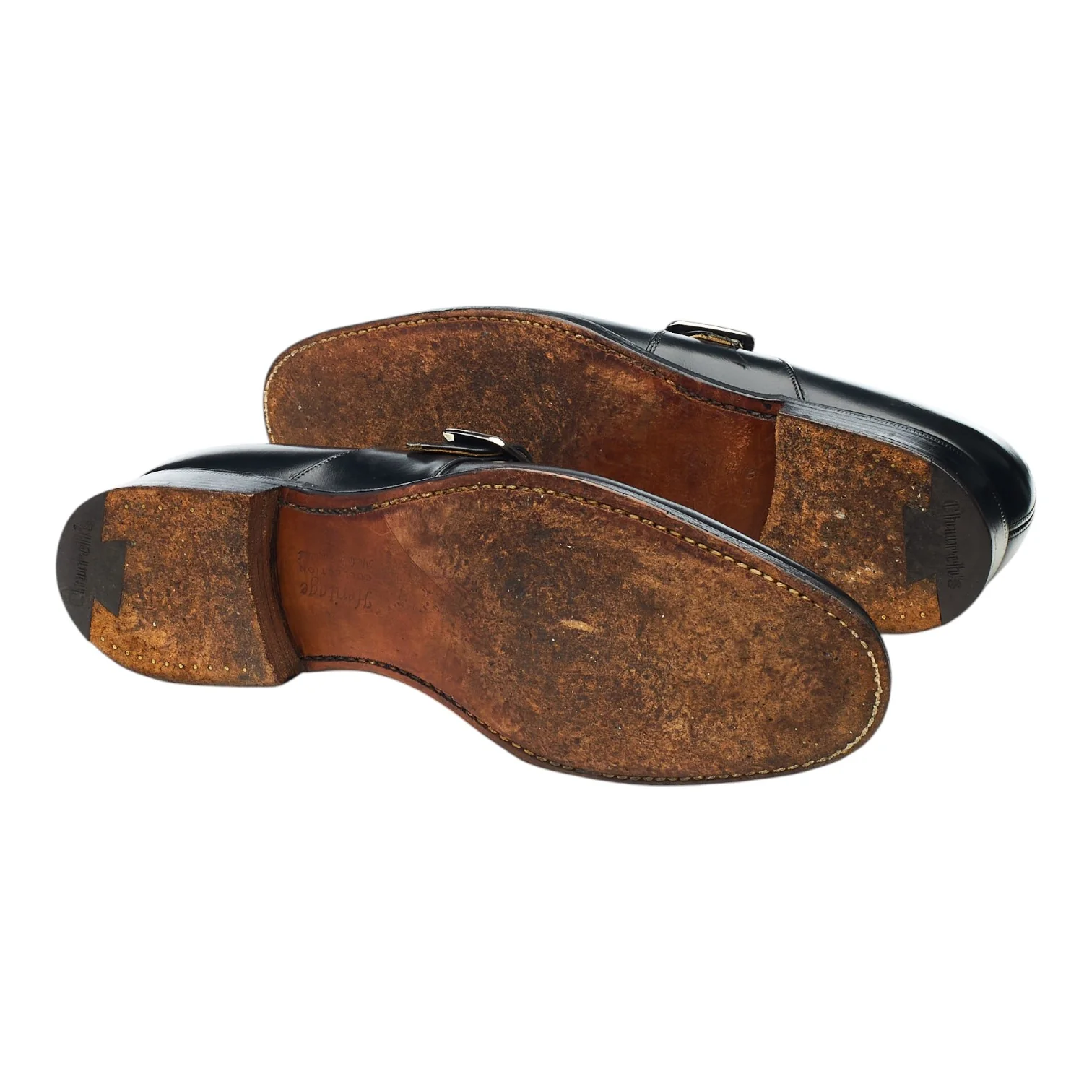 'Blenheim' Black Leather Monk Strap UK 8 F - Image 5