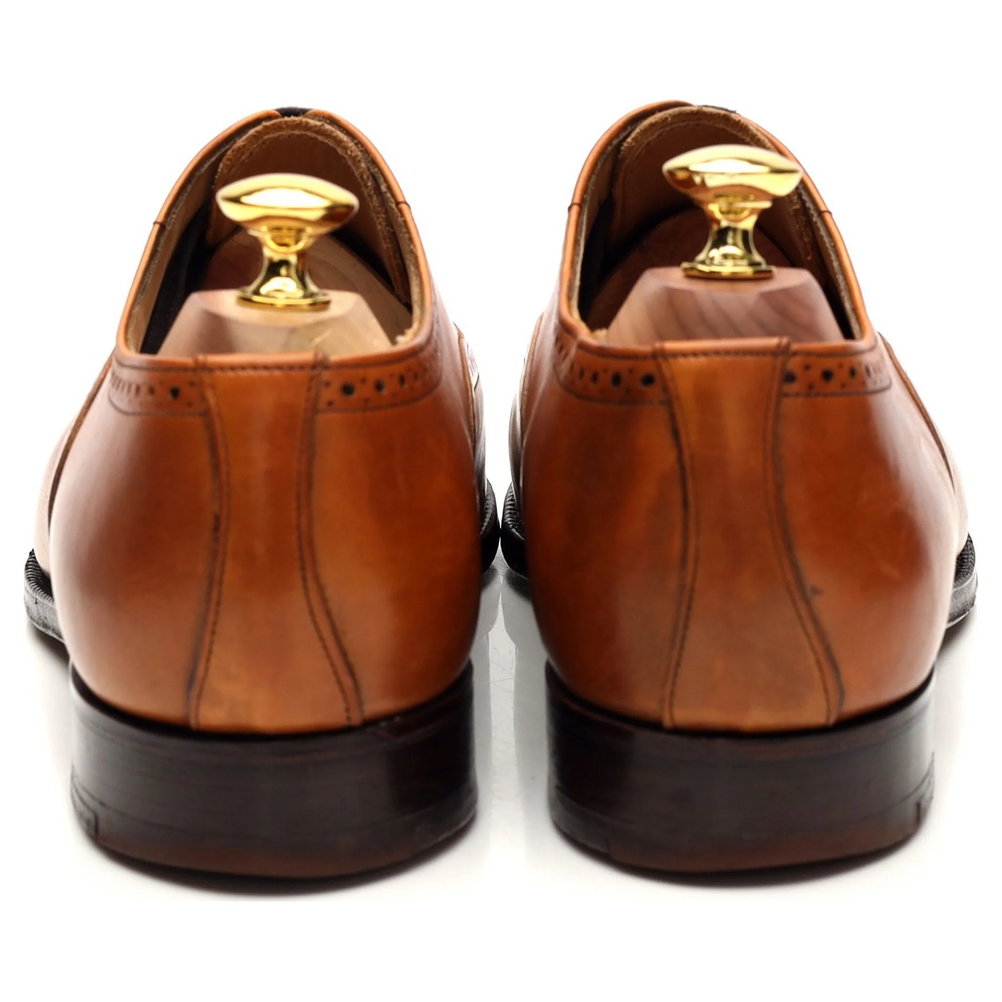 'Blenheim' Tan Brown Leather Oxford Brogues UK 7 F - Image 4