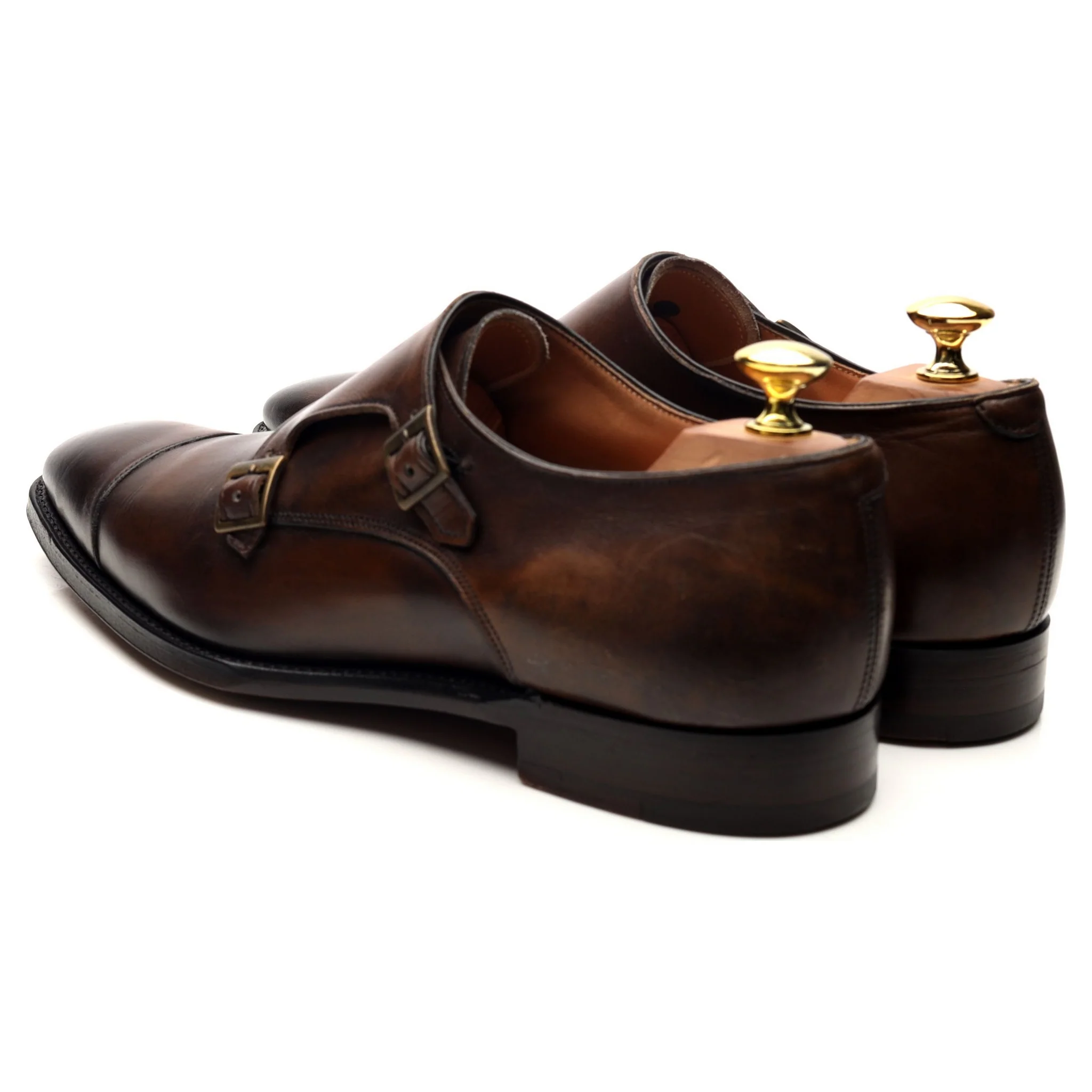 Bodileys 'Lyndon ll' Dark Brown Leather Double Monk Strap UK 8 F - Image 3