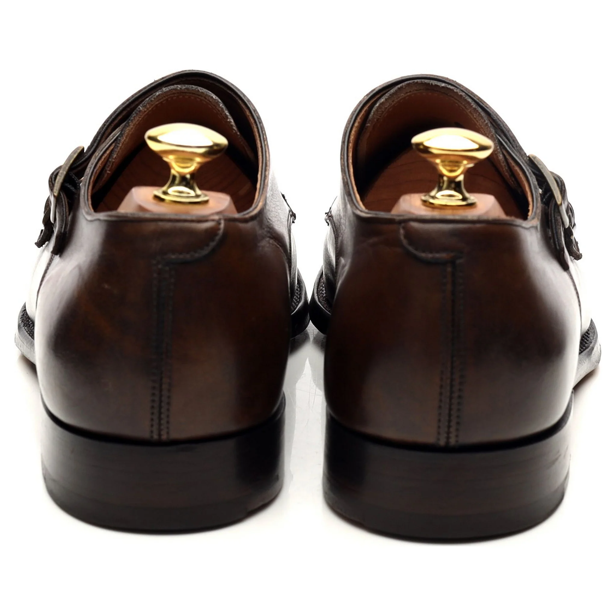 Bodileys 'Lyndon ll' Dark Brown Leather Double Monk Strap UK 8 F - Image 4