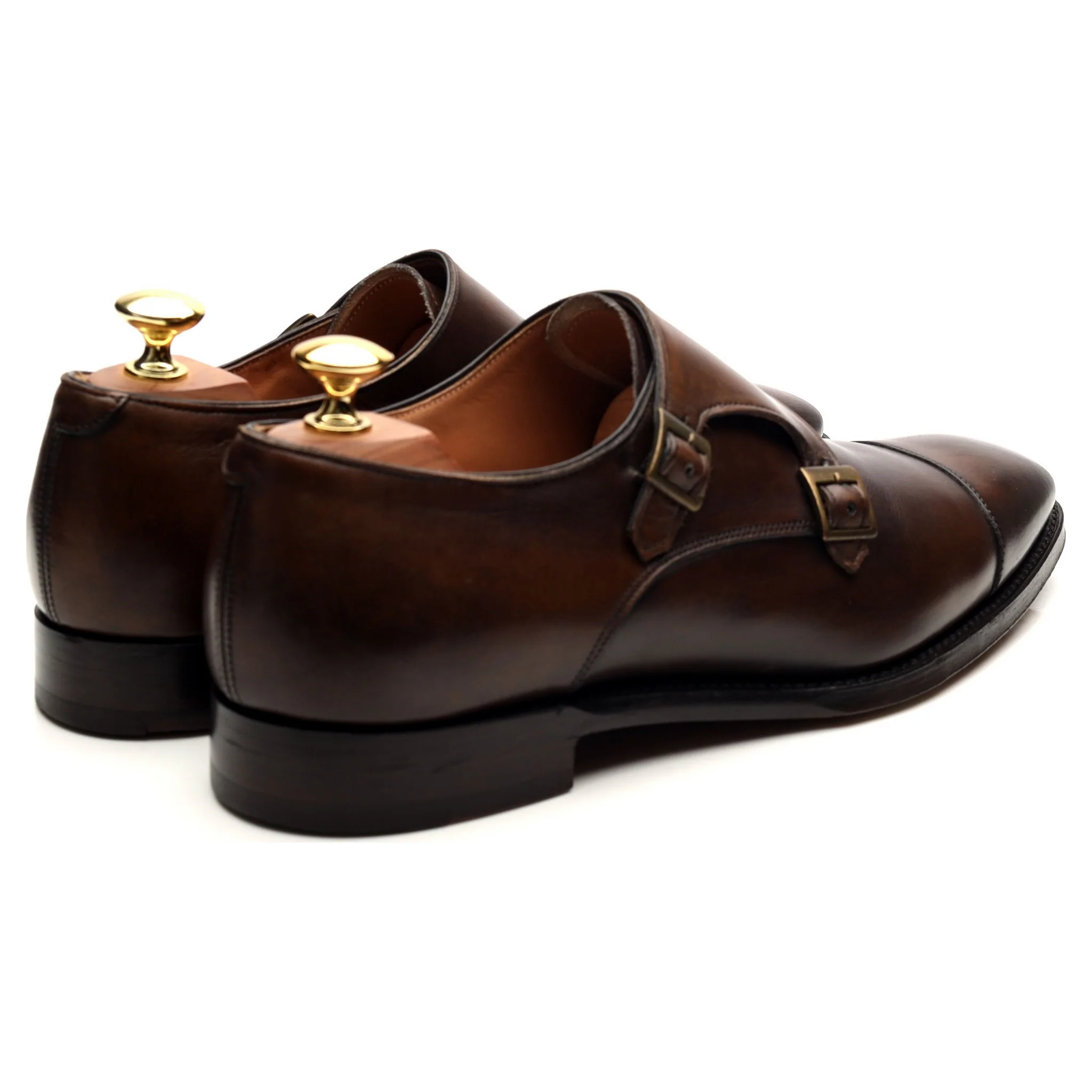 Bodileys 'Lyndon ll' Dark Brown Leather Double Monk Strap UK 8 F - Image 5