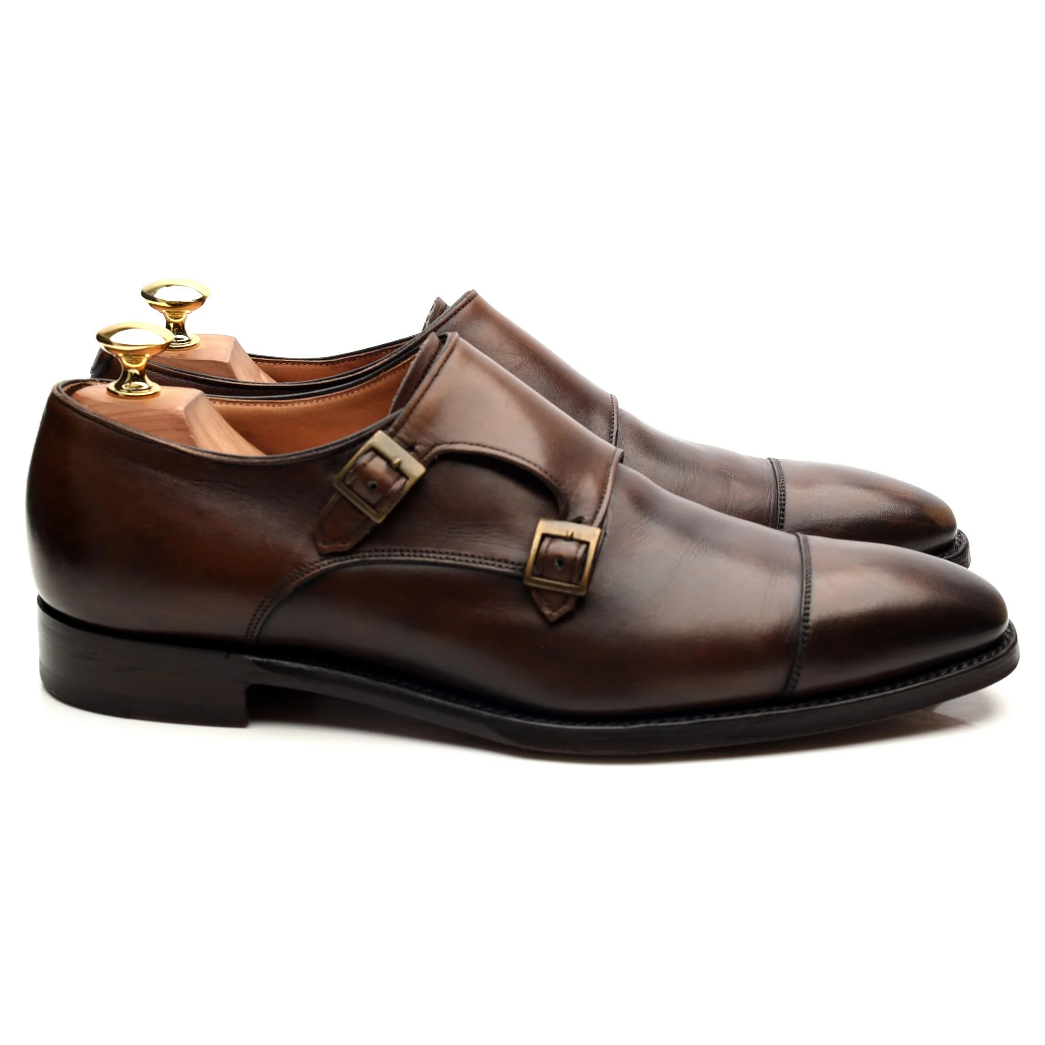 Bodileys 'Lyndon ll' Dark Brown Leather Double Monk Strap UK 8 F - Image 6