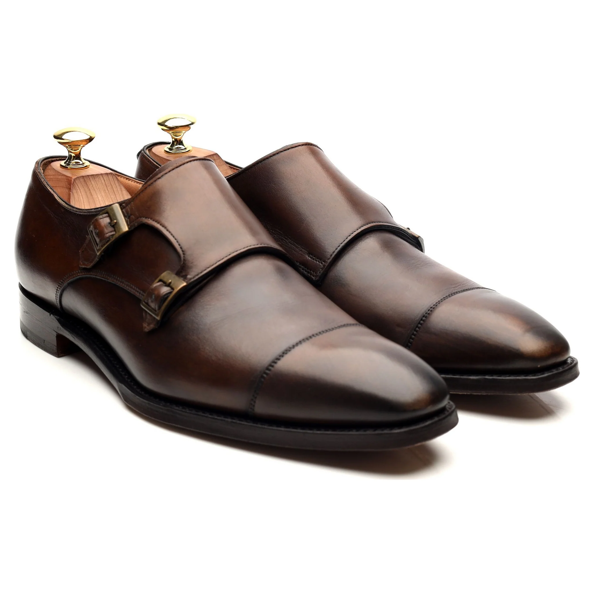 Bodileys 'Lyndon ll' Dark Brown Leather Double Monk Strap UK 8 F - Image 7