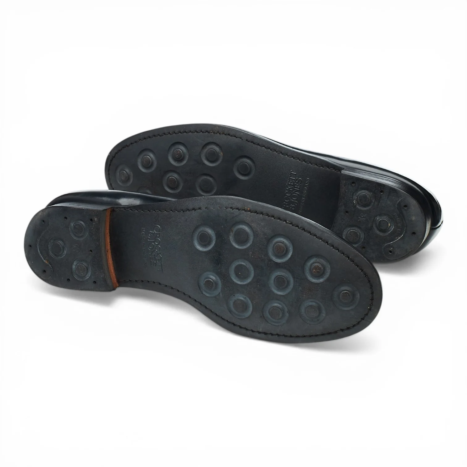 'Boston' Black Leather Loafers UK 12 E - Image 5