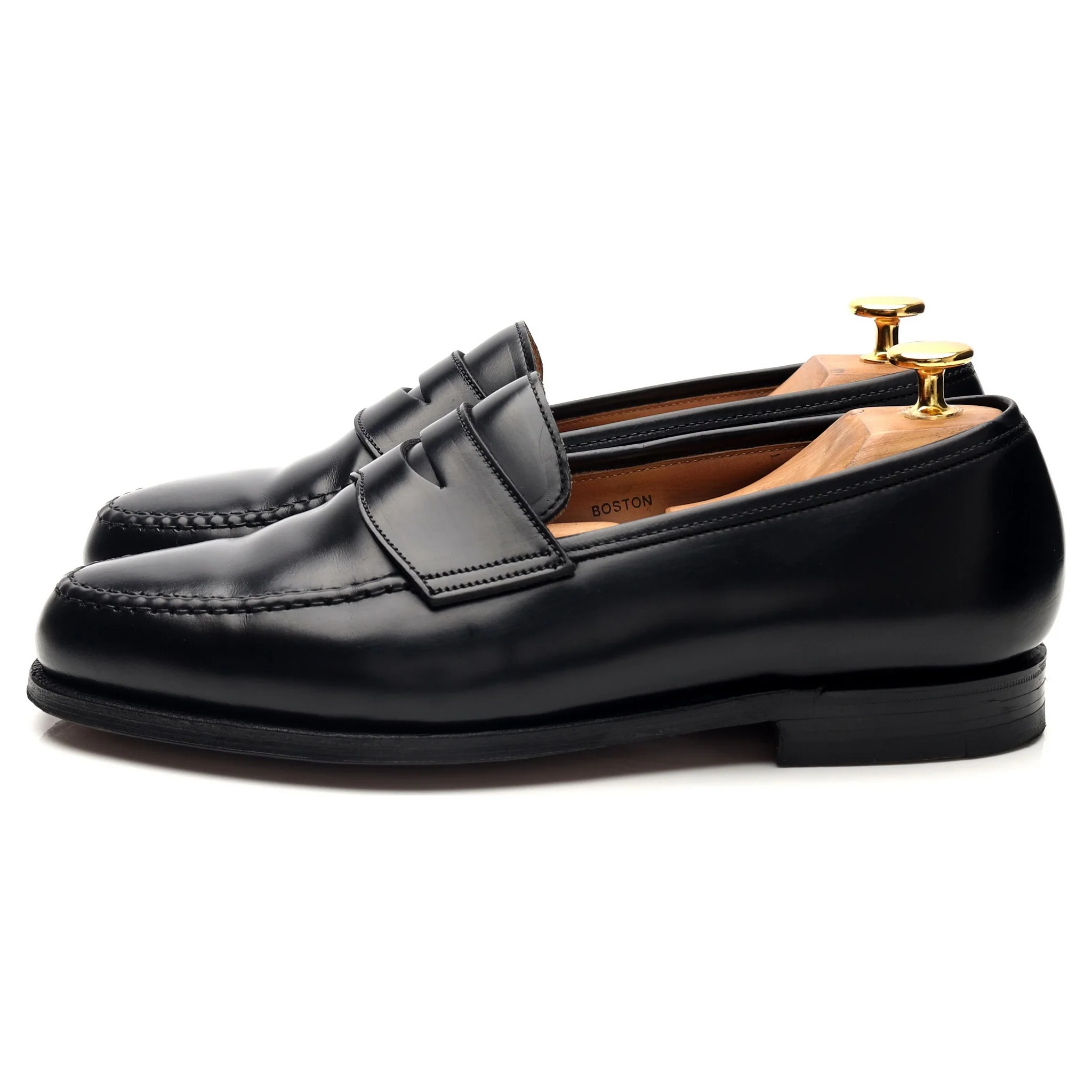 'Boston' Black Leather Loafers UK 6 G - Image 3