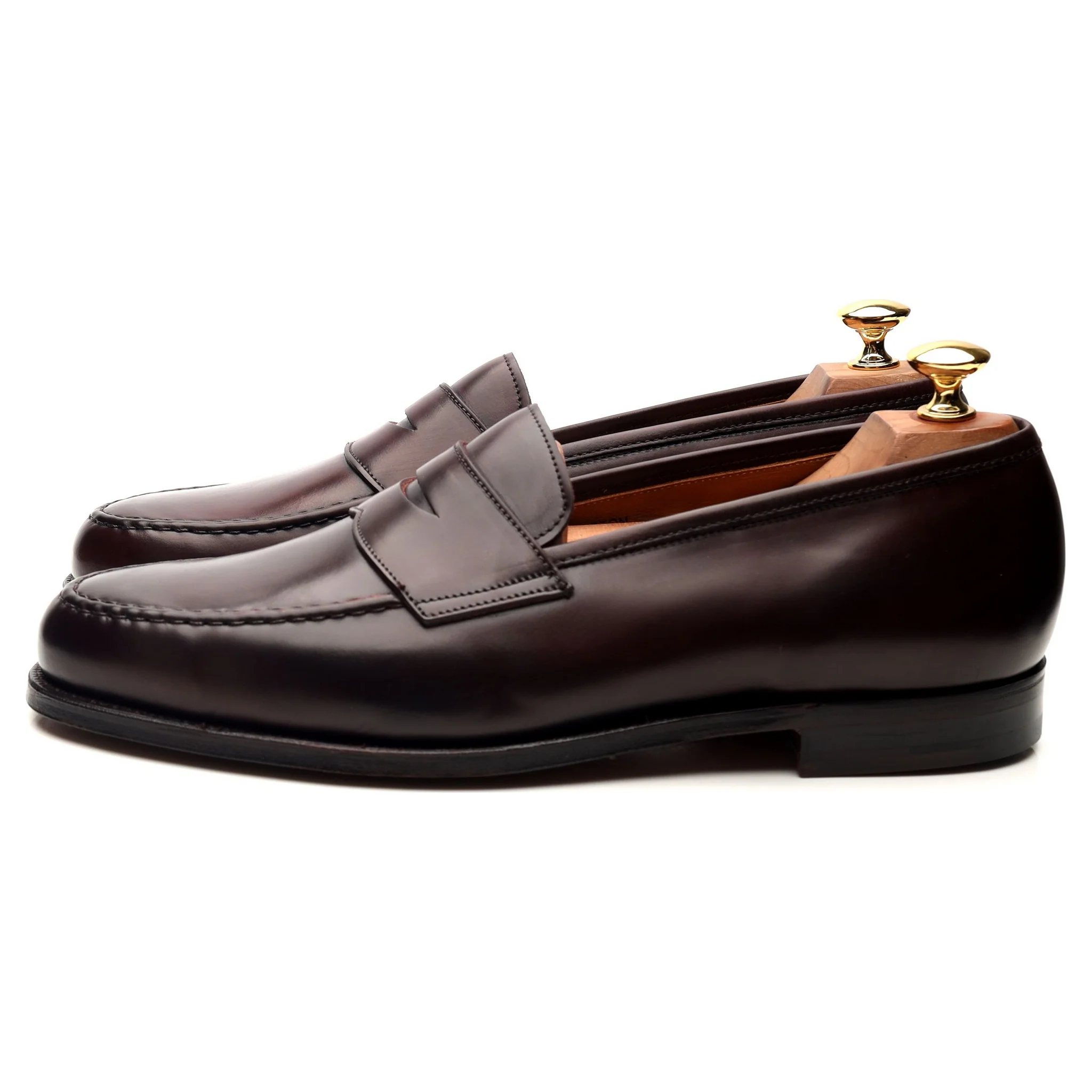 'Boston' Burgundy Leather Loafers UK 9.5 E - Image 2