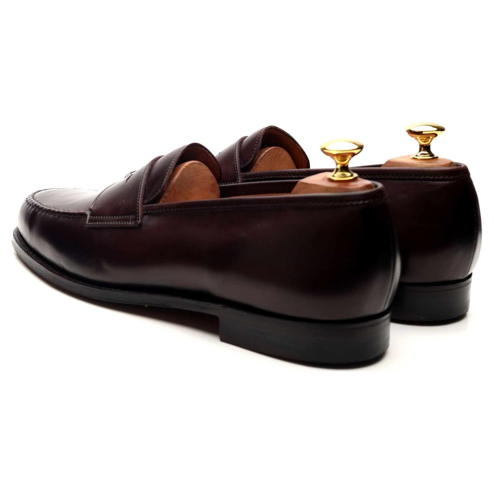 'Boston' Burgundy Leather Loafers UK 9.5 E - Image 3