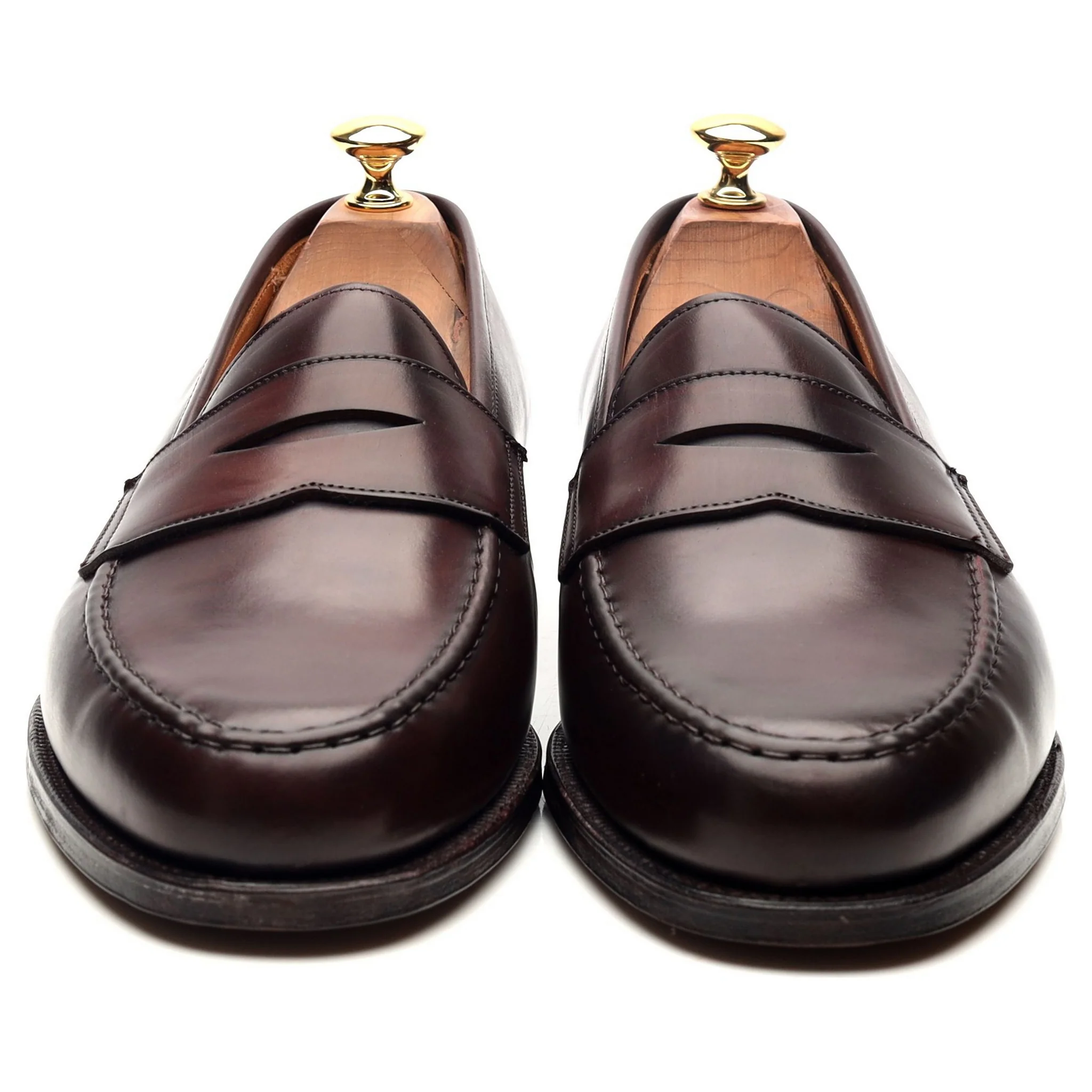 'Boston' Burgundy Leather Loafers UK 9.5 E - Image 8
